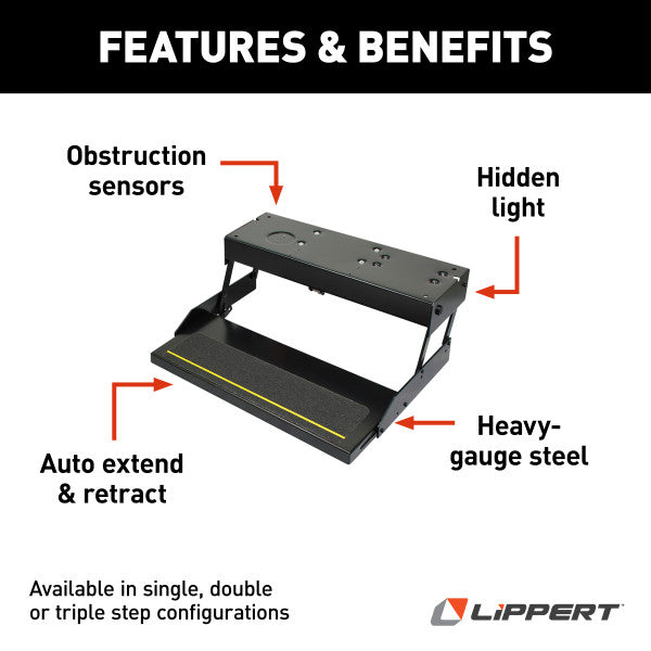 Lippert - Kwikee 28 Series Electric Step Assembly Frame #908028000