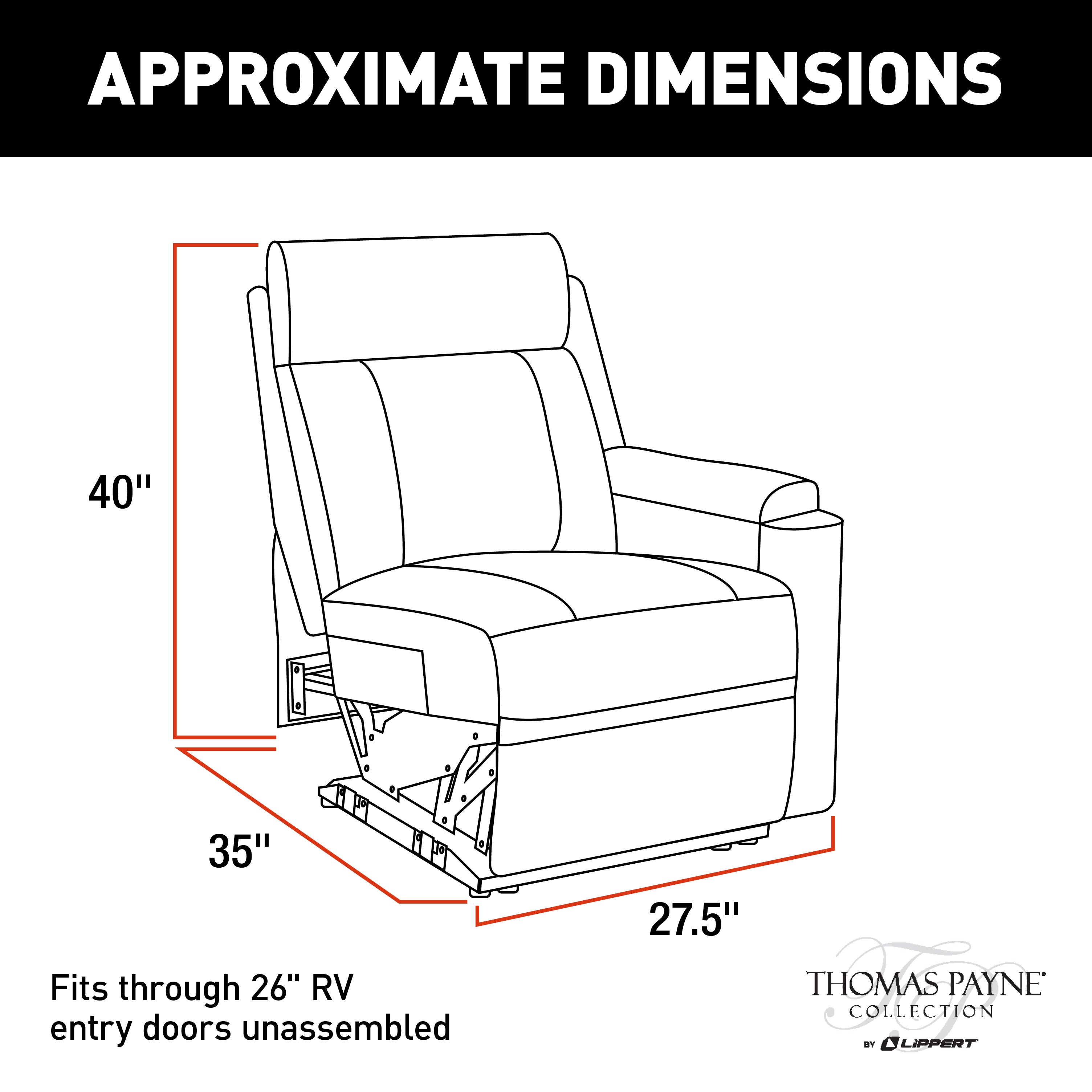 Thomas Payne Heritage Series Rv Theater Seating Recliner - Left Hand Configuration, Norlina #2020129306 - Image 2