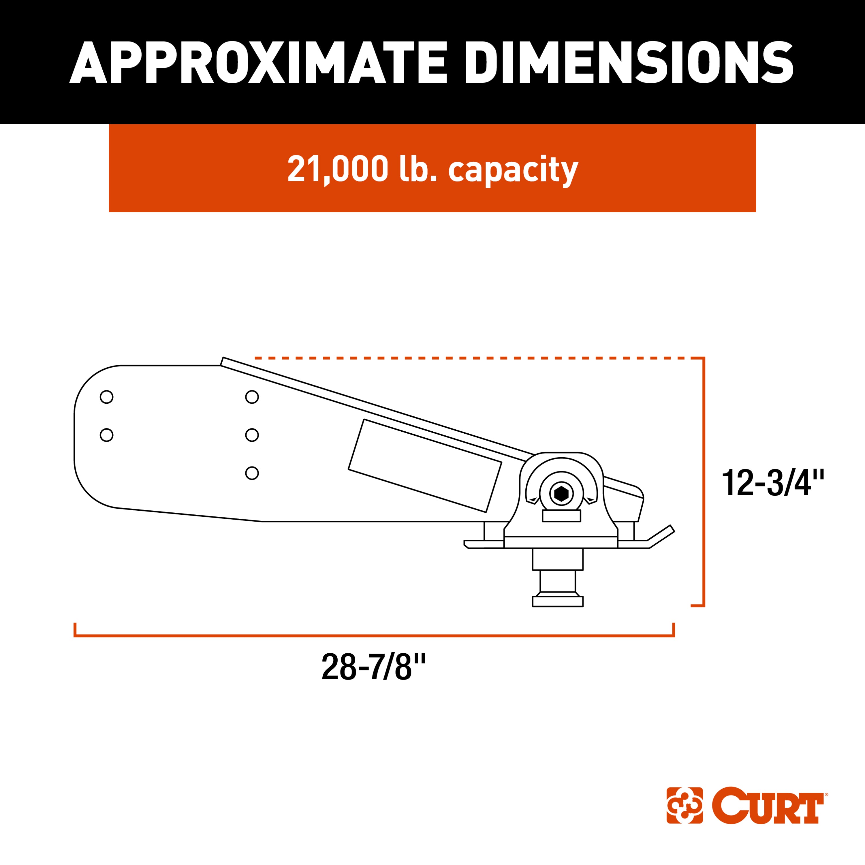Curt Rota-Flex Pin Box - 21,000 Lbs. - Image 2