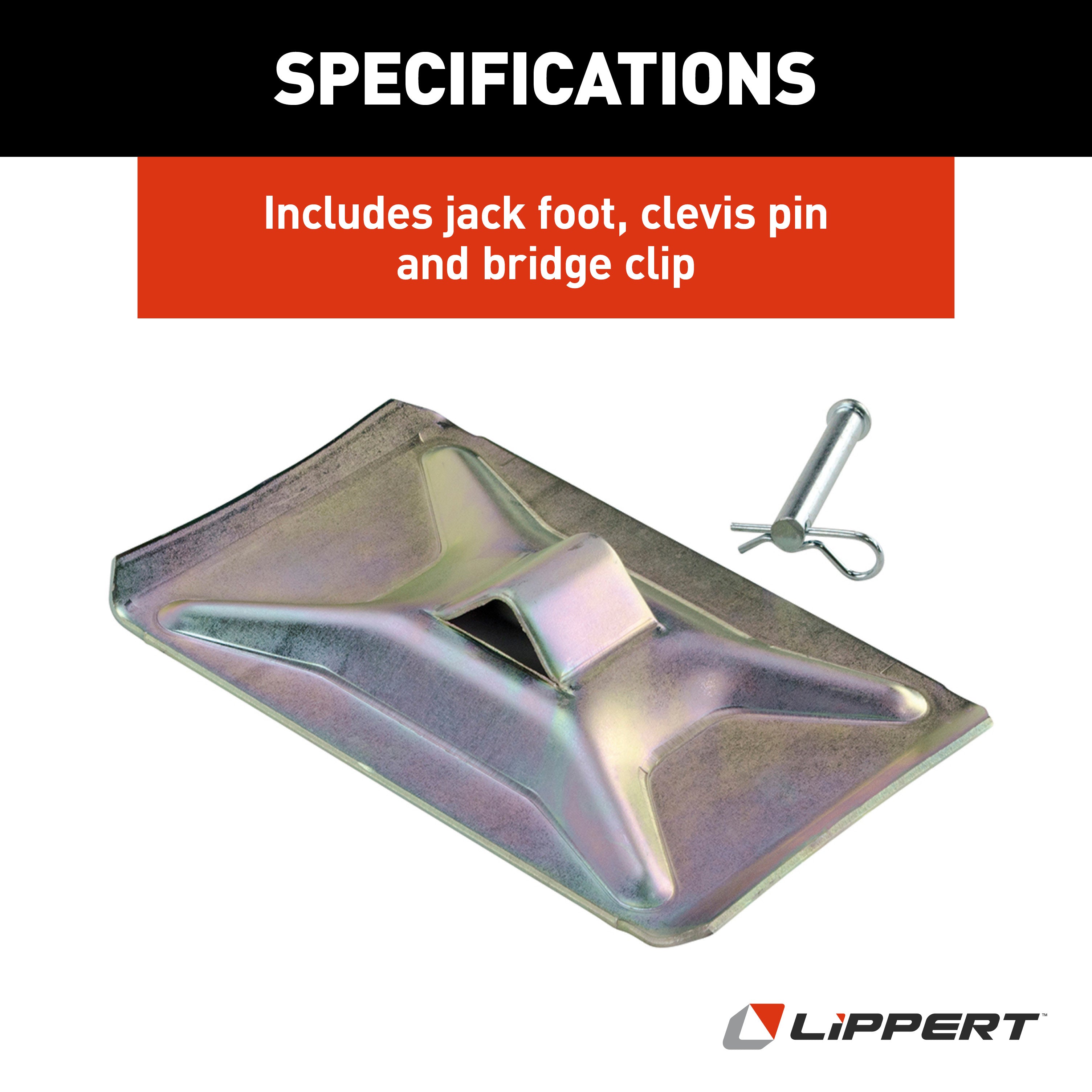 Lippert Replacement Standard 5Th Wheel Landing Gear Foot Pad - 5" X 8" #119225 - Image 6