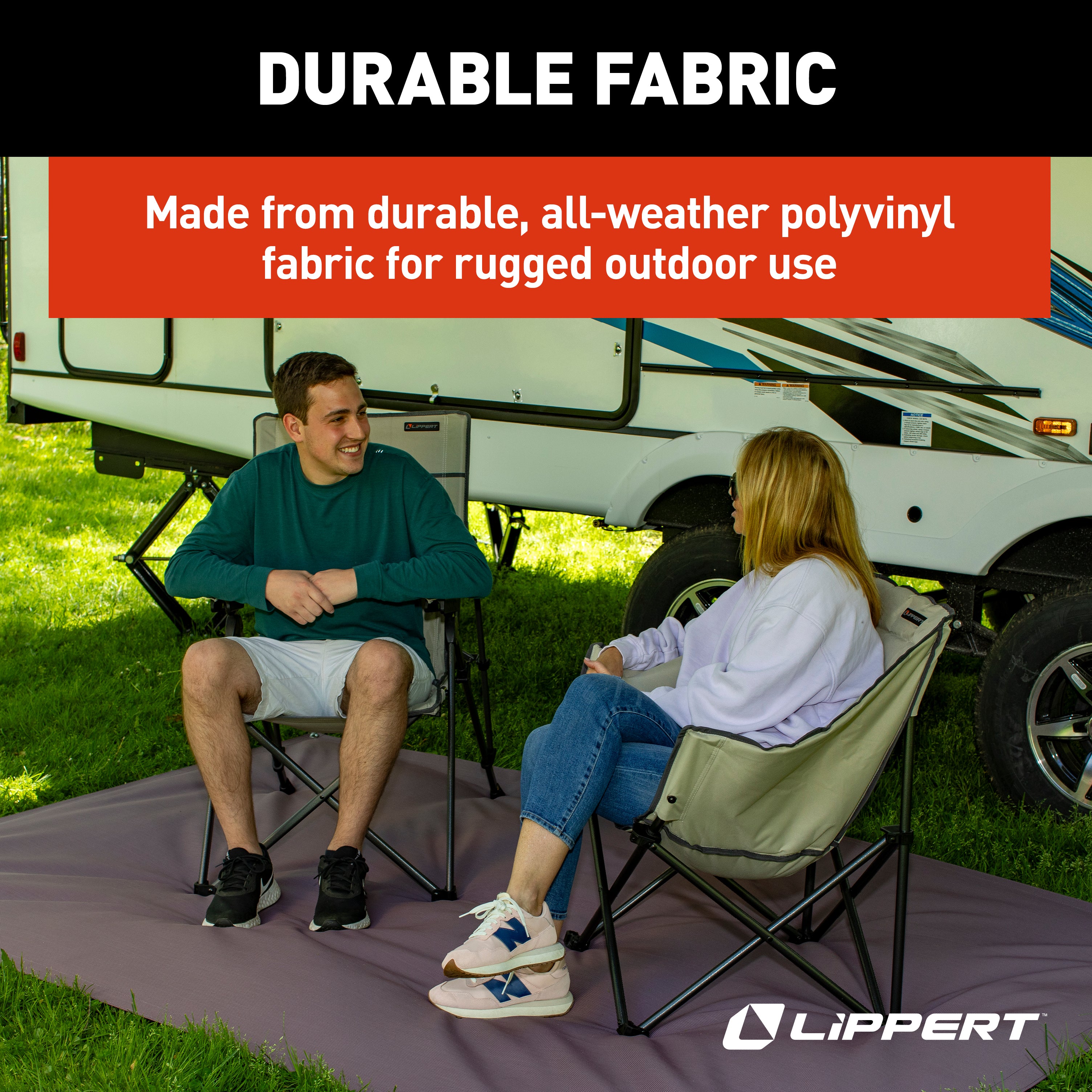 Lippert Outdoor Patio Rug - Burgundy, 8' X 20' - Image 4