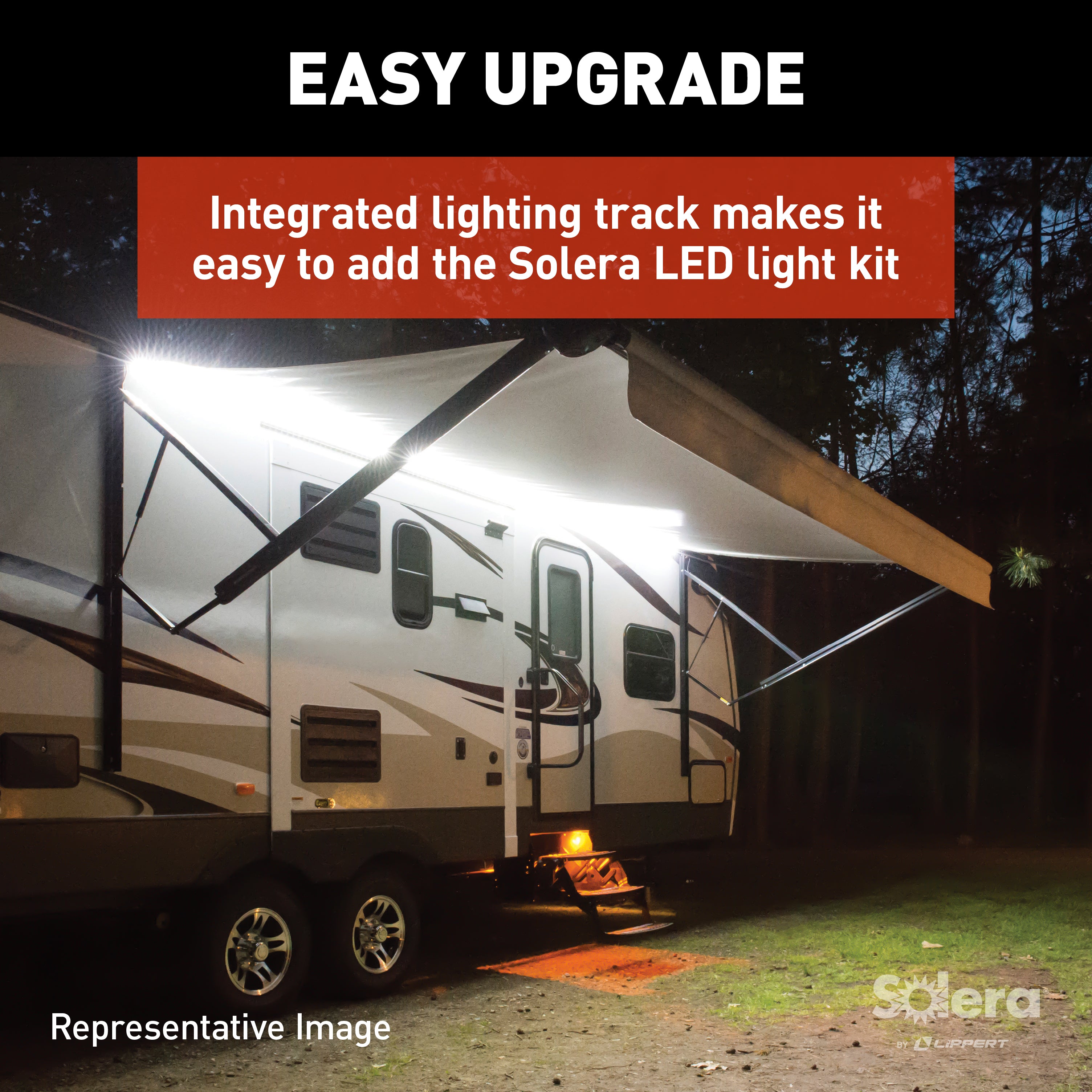 Solera 14' Power & Hybrid Awning Roller Assembly - Silver Fade #V000324187 - Image 3