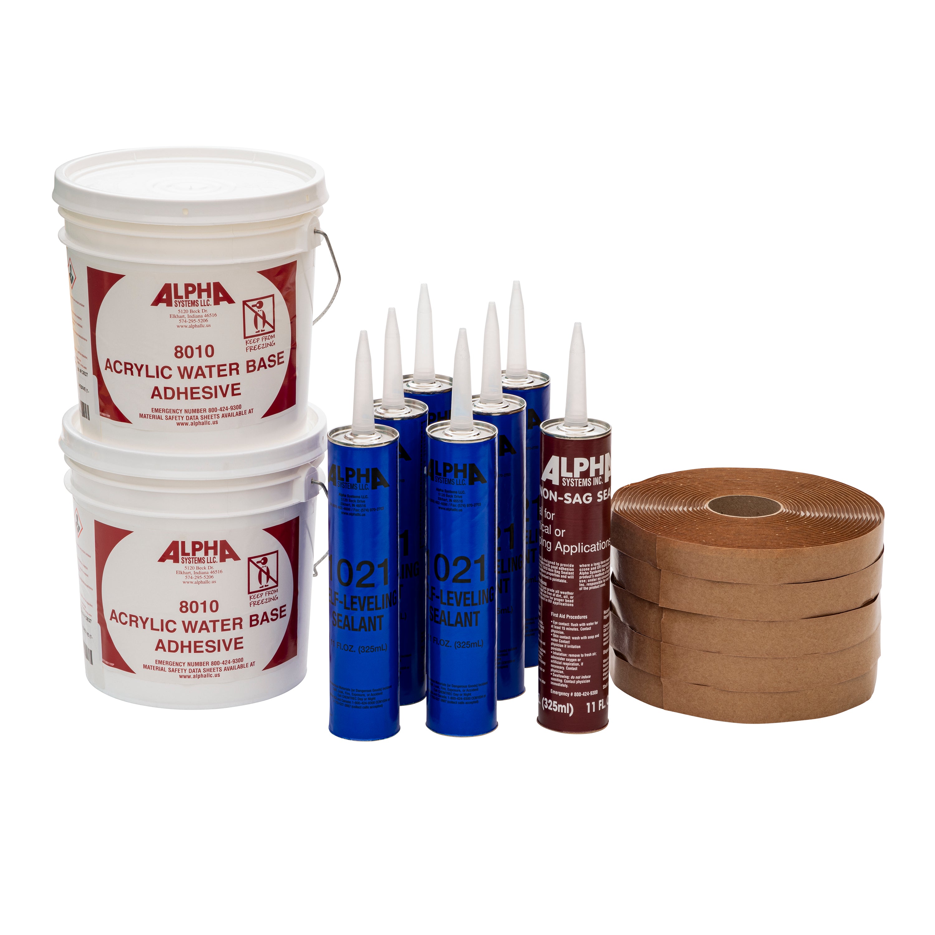 Alpha Systems - Superflex Roof Kit, Almond (Up To 25') - Image 1