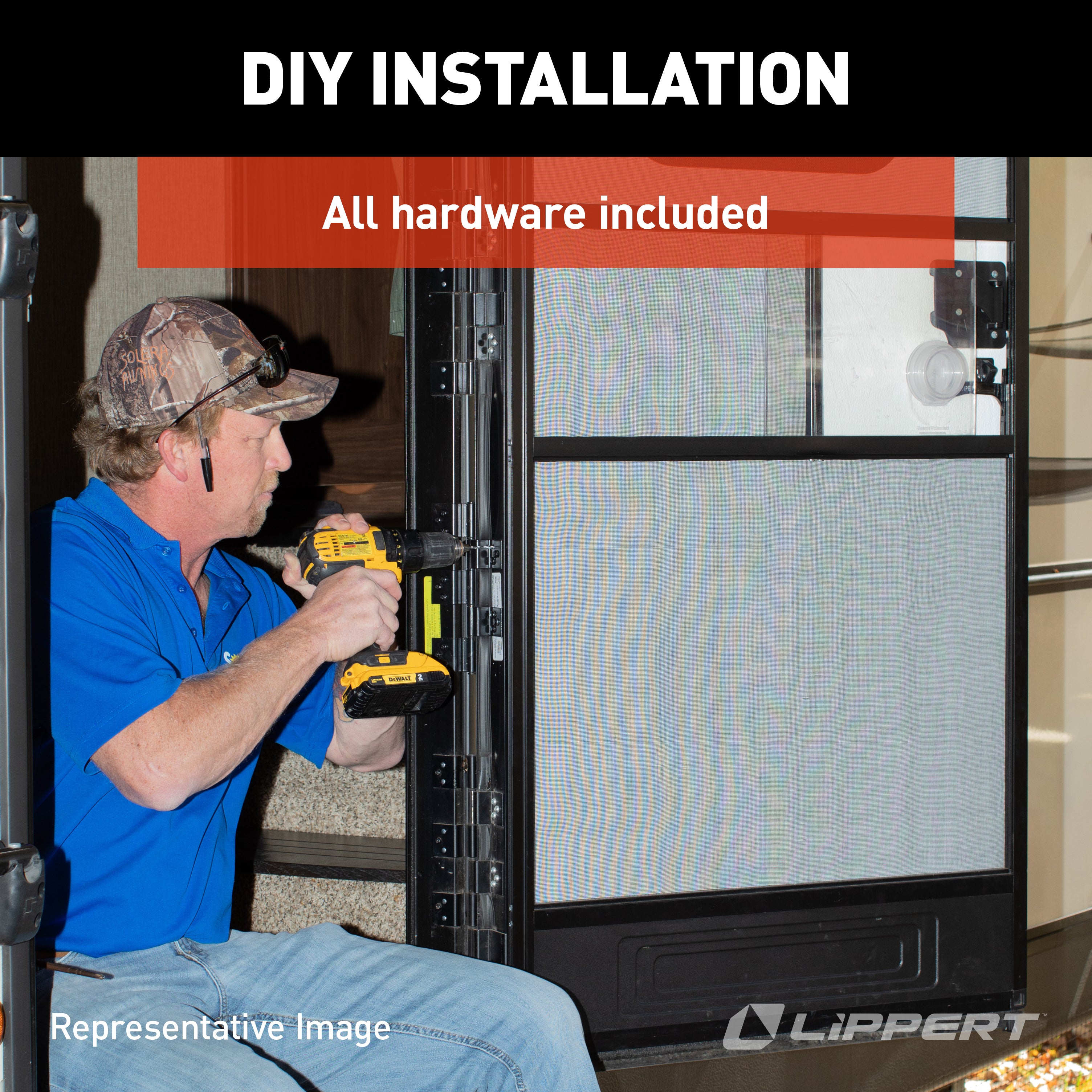 Lippert Friction Hinge Kit For Rv Entry Doors - Black - Image 3