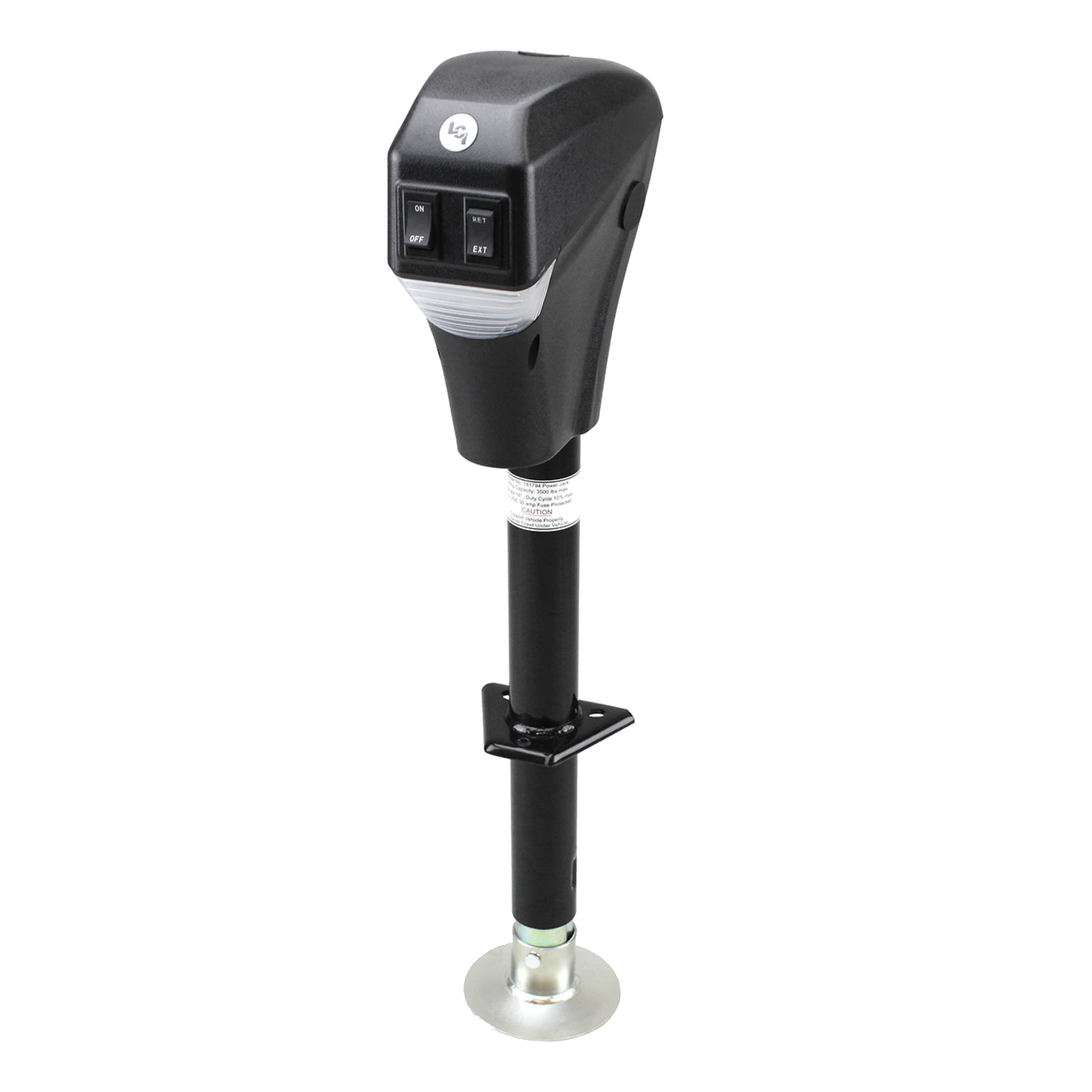 Lippert - Power Tongue Jack - Black - Image 1