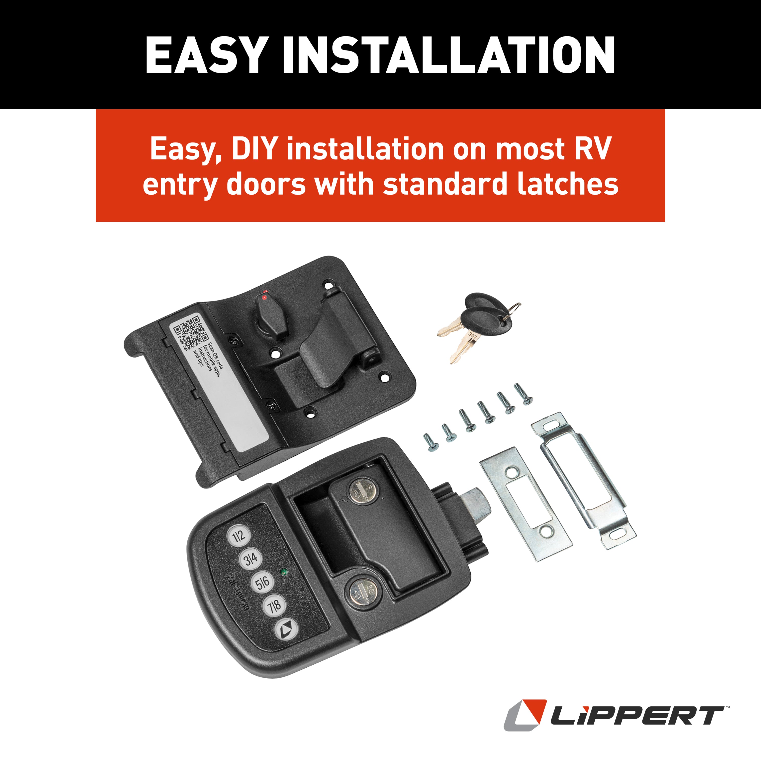 Lippert Keyless Rv Door Lock With Bluetooth - Left - Image 6