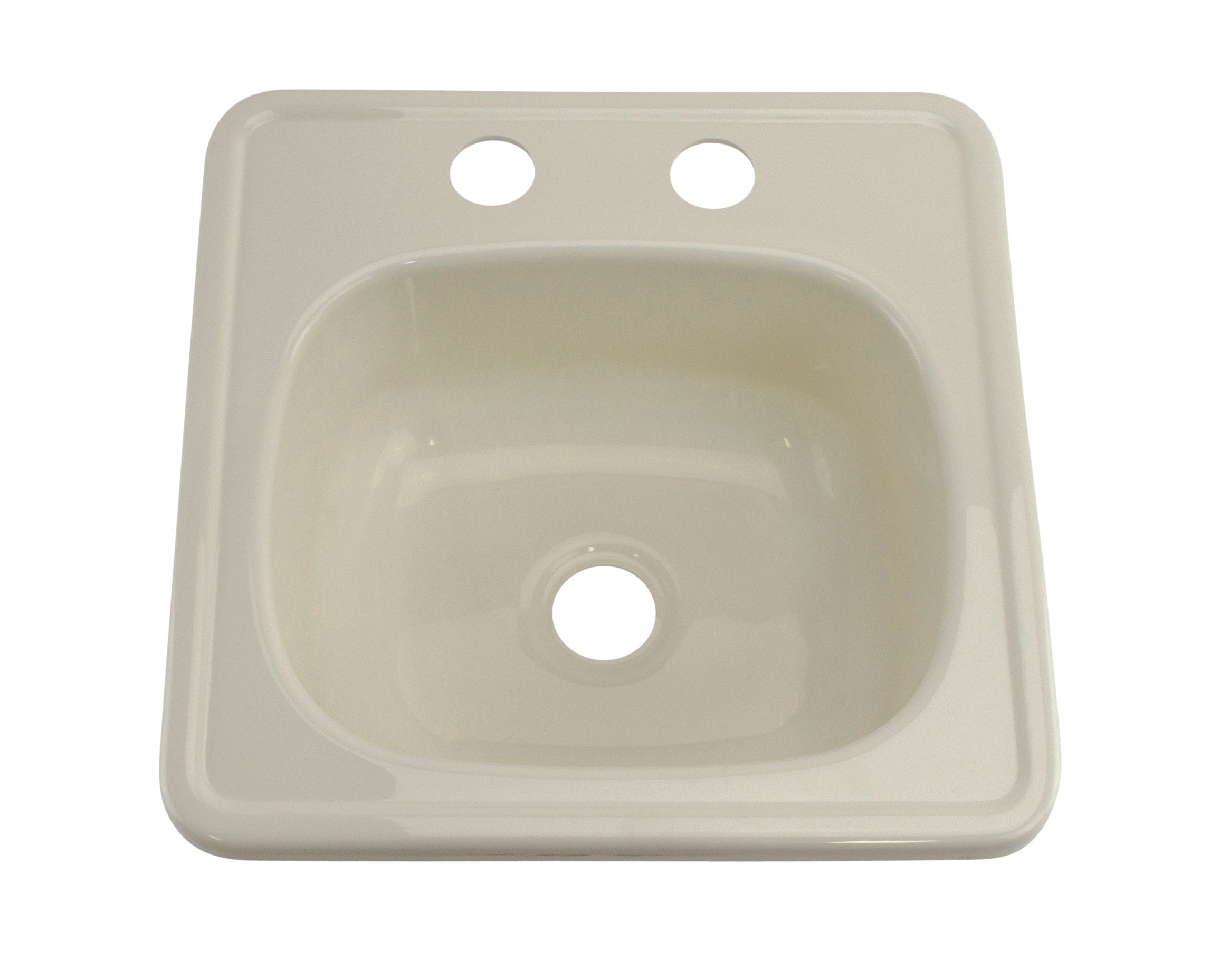 Lippert - Square Galley/Kitchen Sink; 15" X 15" (Parchment) - Image 2