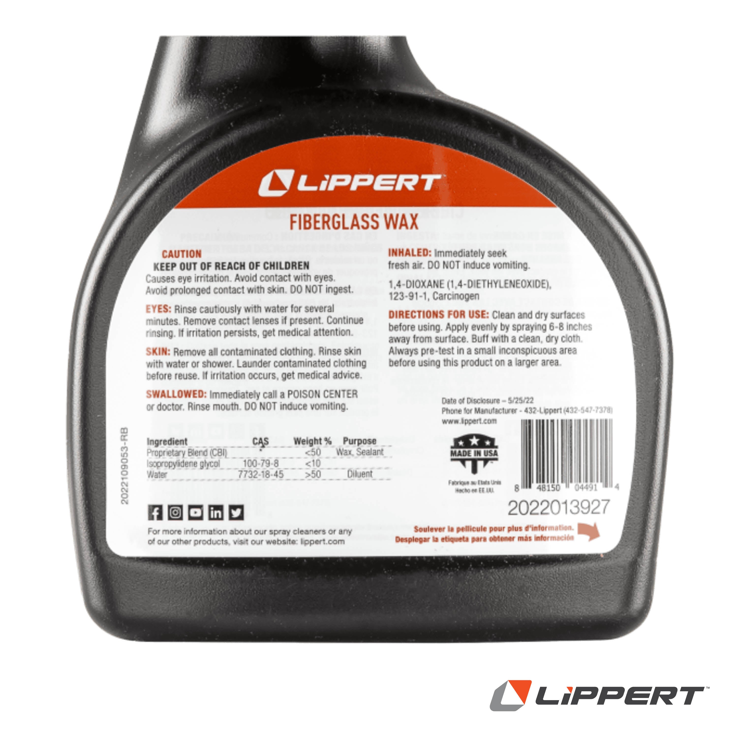 Lippert Fiberglass Boat Wax - 32 Oz. - Image 3