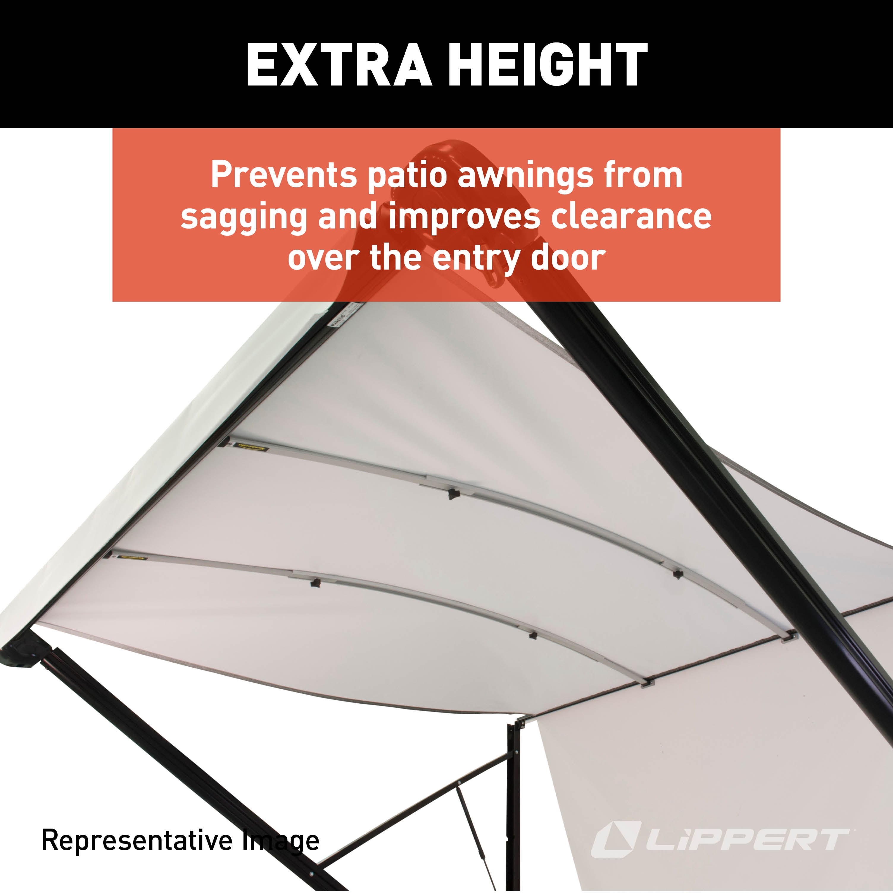 Solera 8' Awnbrella Fabric Support Kit - 3 Bows #362237 - Image 4