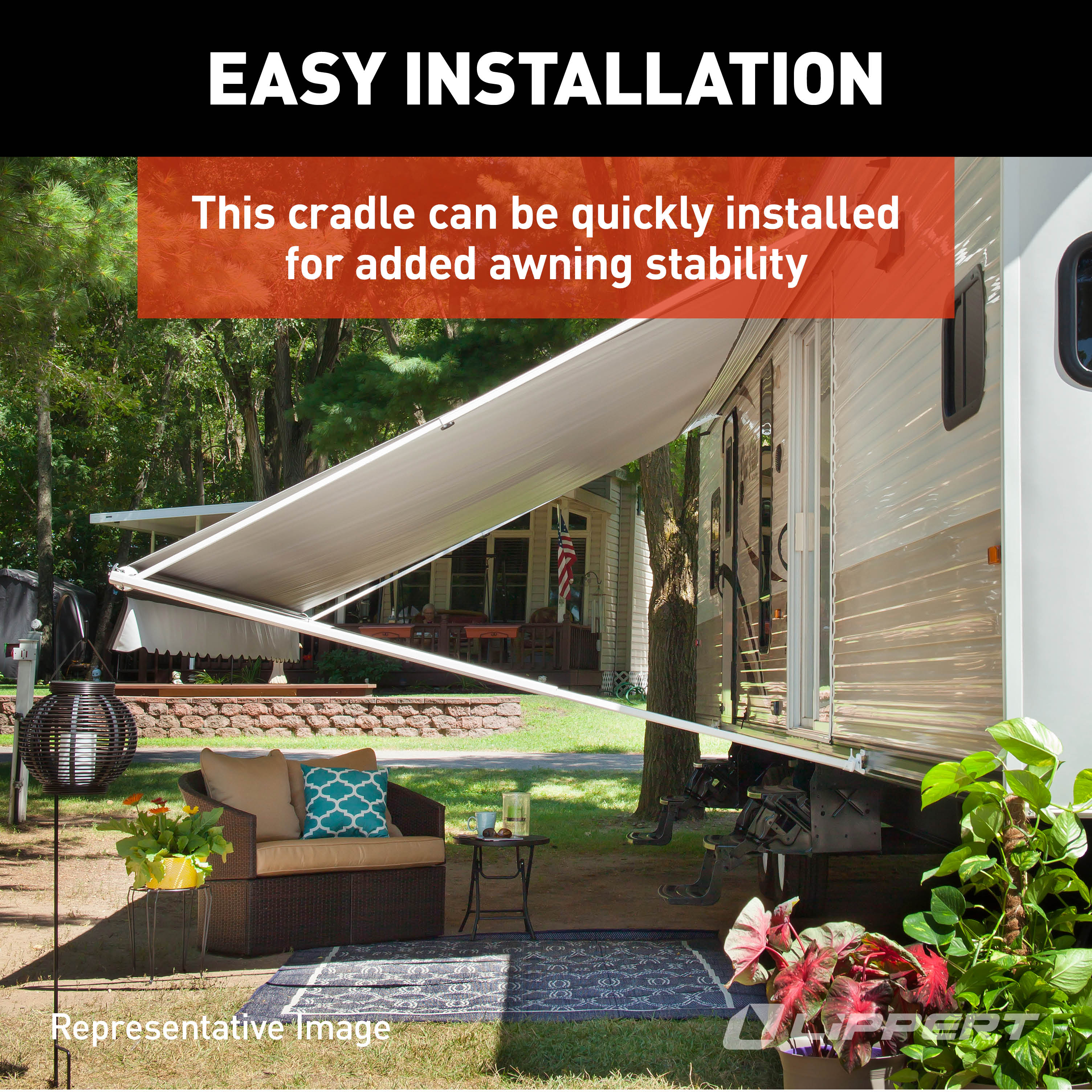 Solera Awning Roller Cradle Support - Black #289374 - Image 5