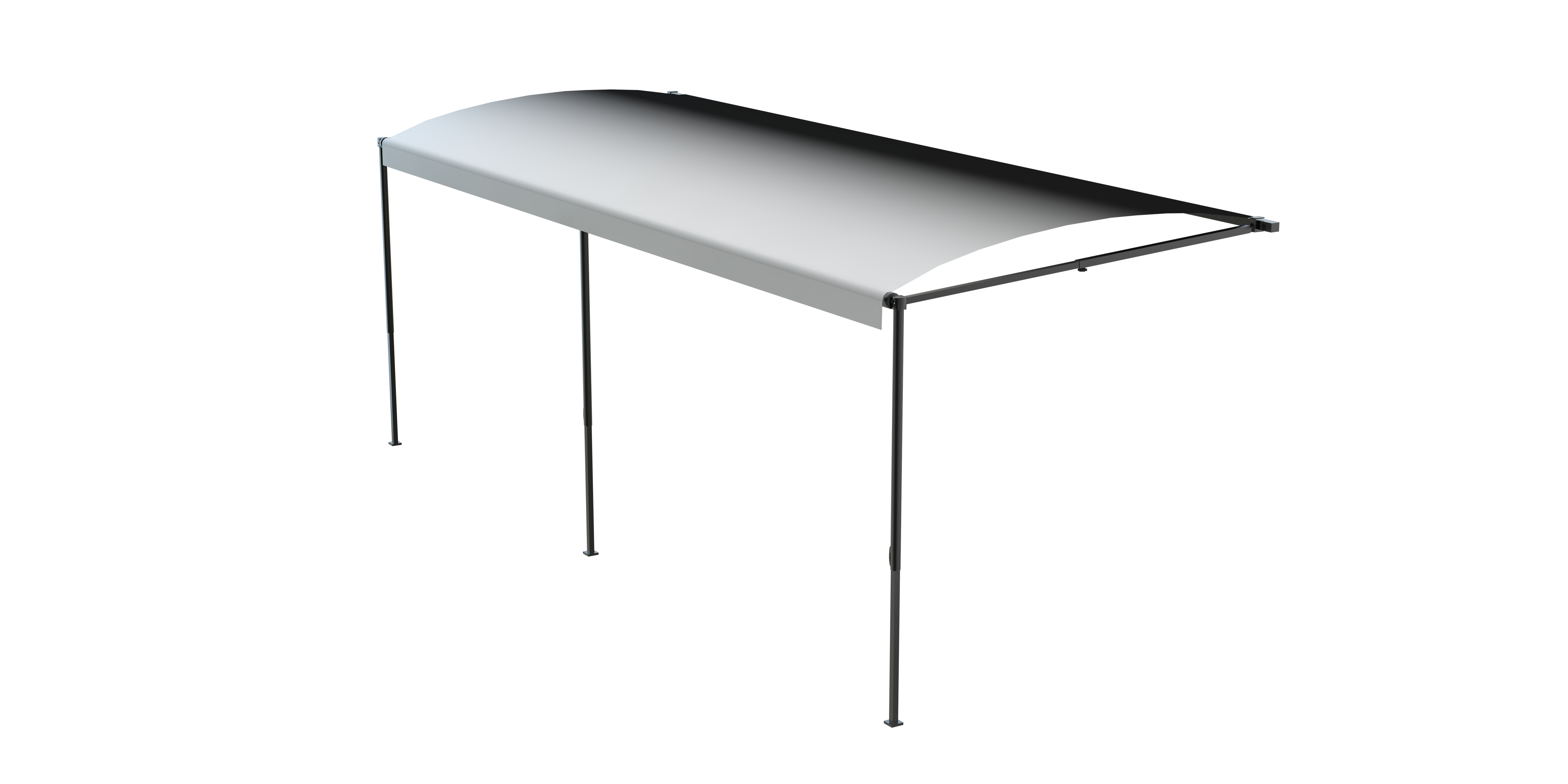 Solera 21' 1000Xl Series Awning Roller Assembly - Black Fade (White Shield) #V000335292 - Image 1