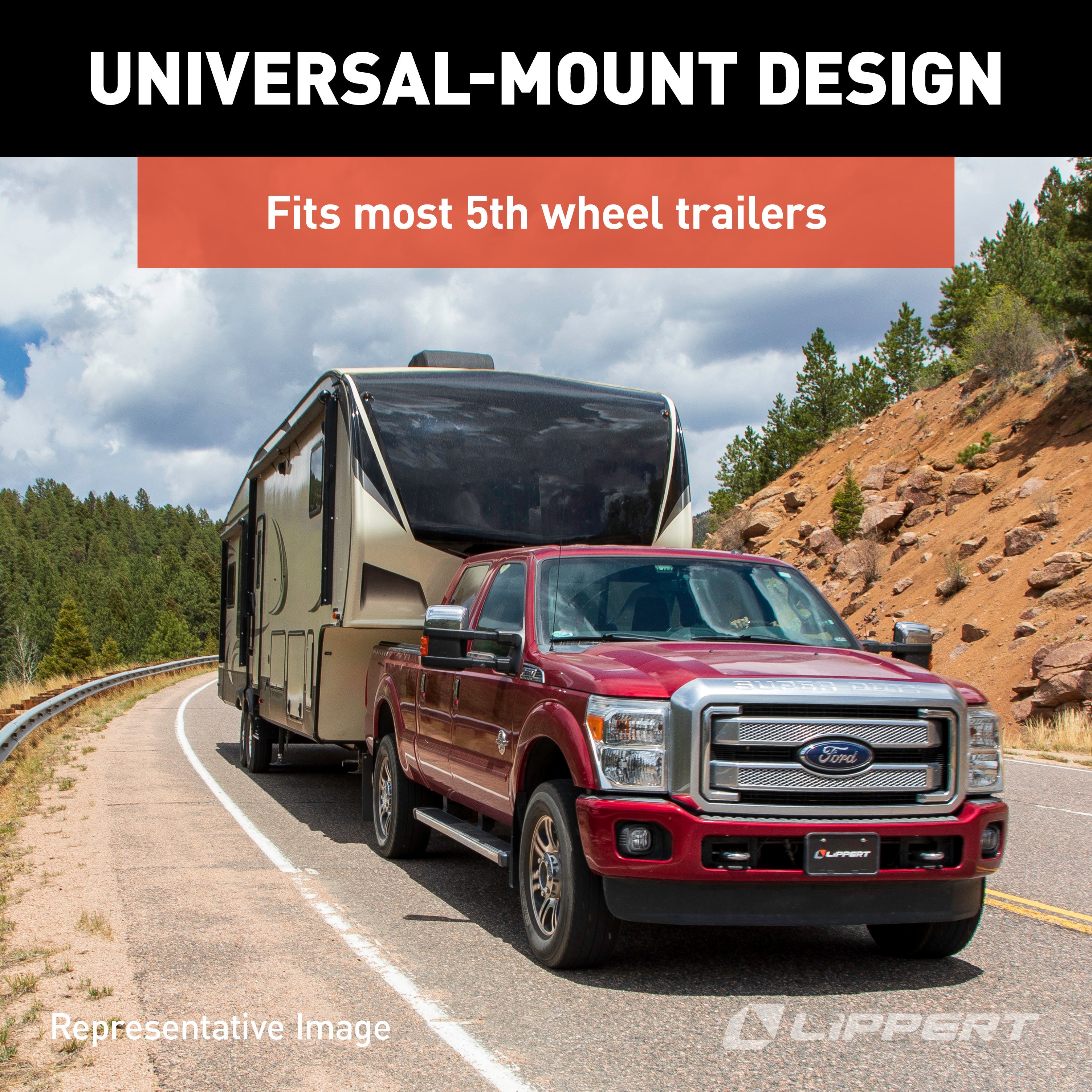 Lippert Universal-Mount Manual 5Th Wheel Landing Gear Kit - 6,000 Lbs. #333966 - Image 5