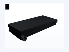 MAKS Holding Tank 46 X 22 X 8.5 - 27 Gallons - Side Left Hand Drain - Blank Tank