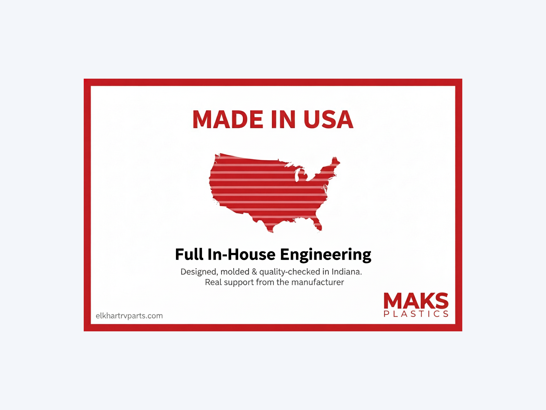 MAKS Holding Tank 58 X 29 X 9 - 45 Gallons - End Center Drain - Blank Tank side