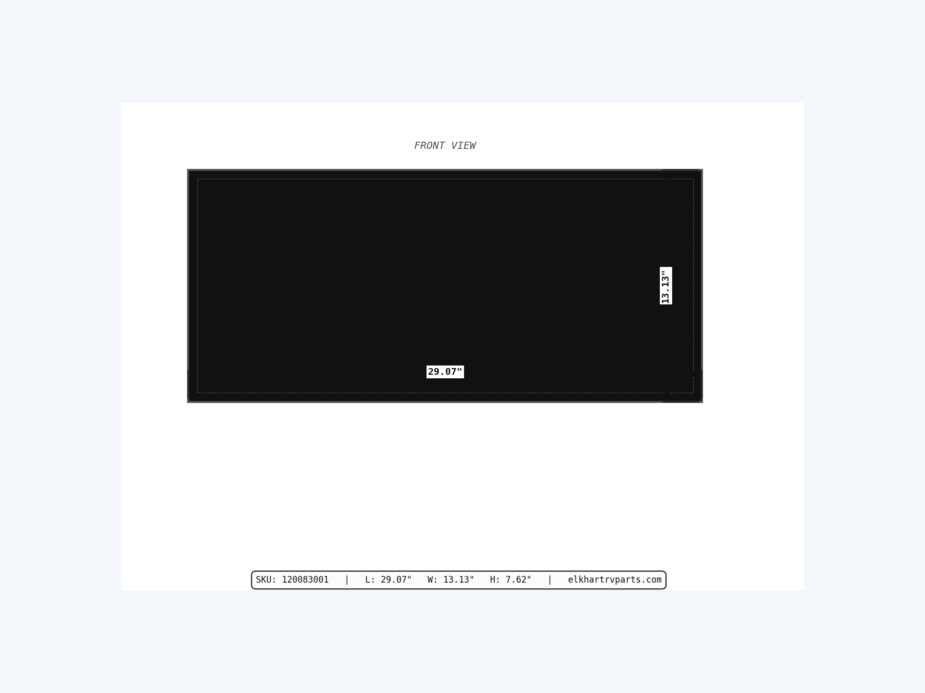 MAKS Holding Tank 60 X 24 X 7 - 29 Gallons - Side Left Hand Drain - Blank Tank top
