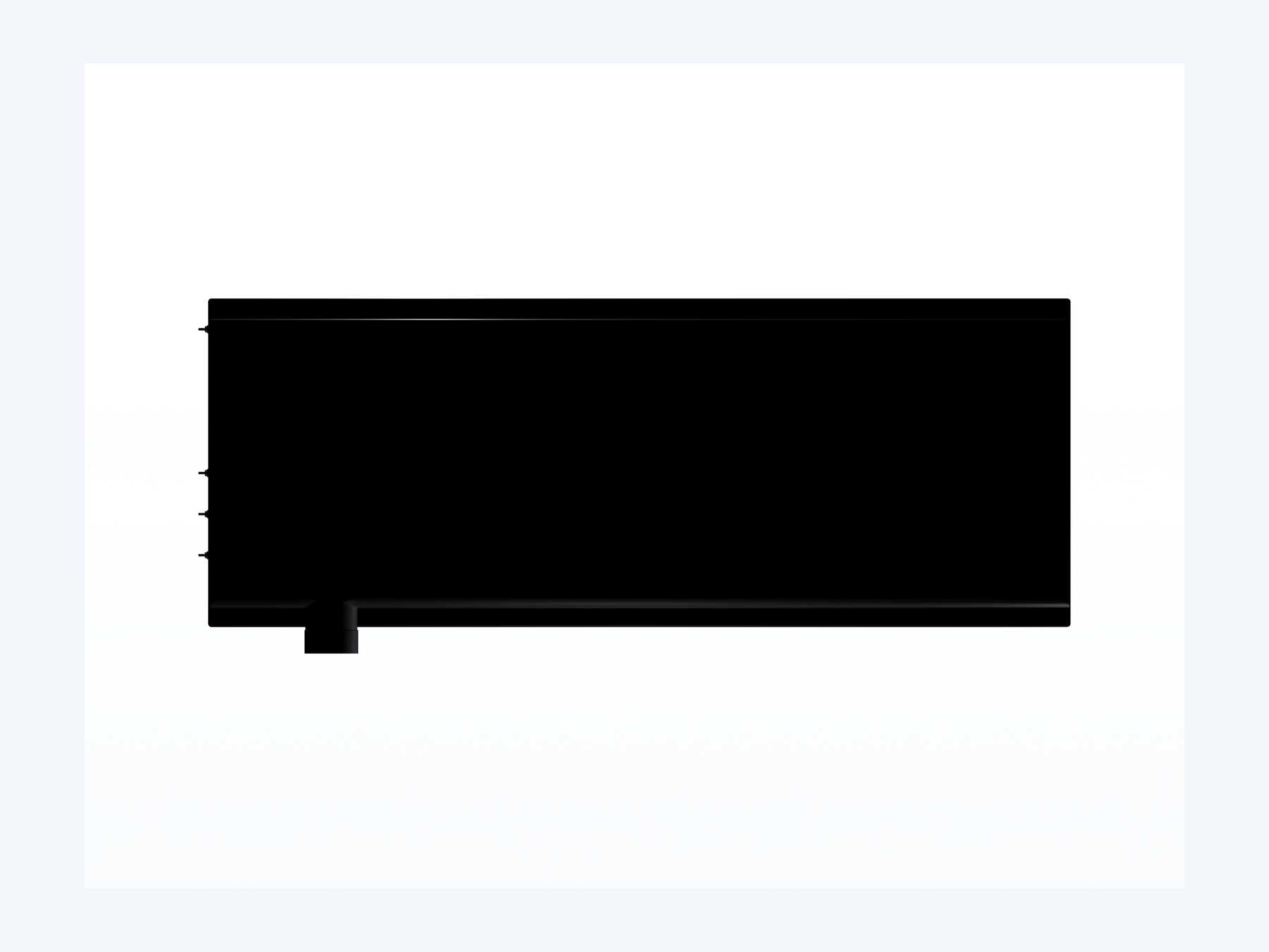 MAKS Holding Tank 63 X 24 X 8 - 38 Gallons - Side Right Hand Drain - Blank Tank reference close