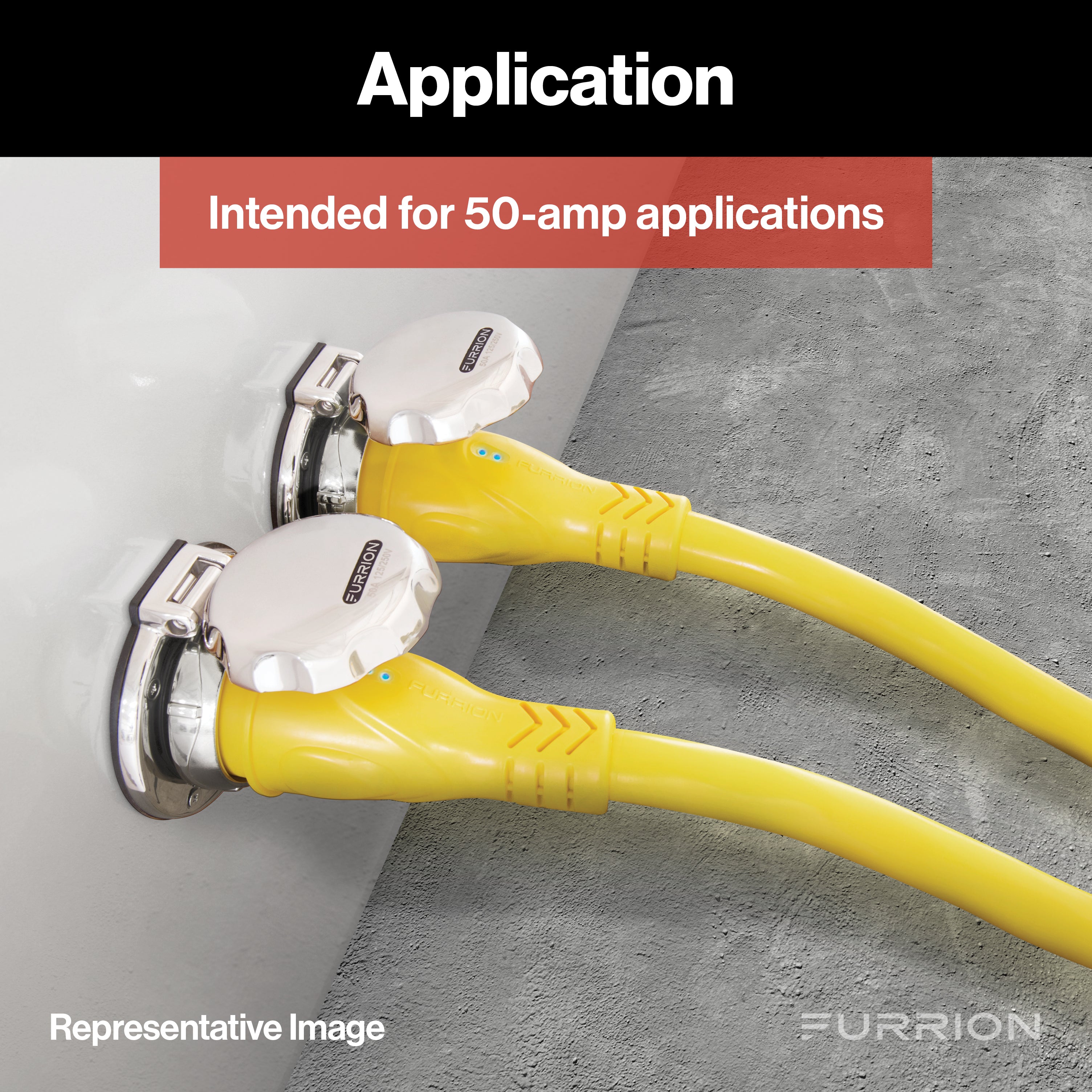 Furrion 50A Female Connection Cover - Yellow #F50Cvl-Sy - Image 4