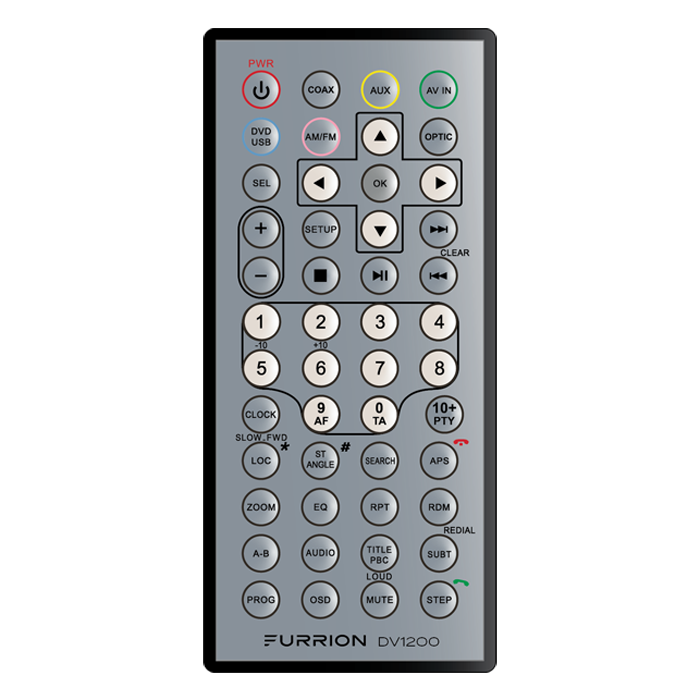 Furrion Replacement Remote Control For Dv1200 Entertainment System #Dv1200-Rc - Image 1