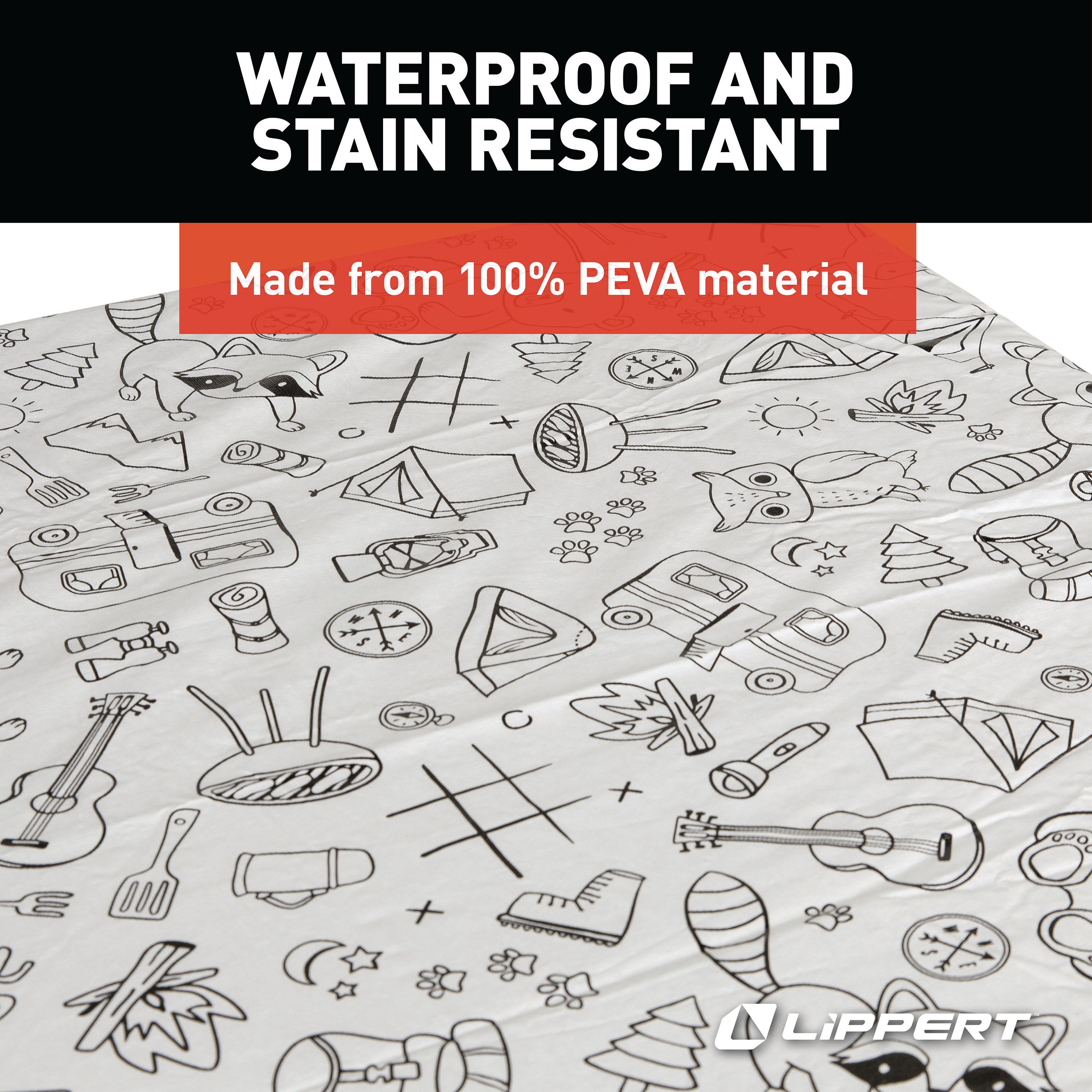 Lippert Vinyl Tablecloth With Bench Covers - Color Escape #2023051696 - Image 4