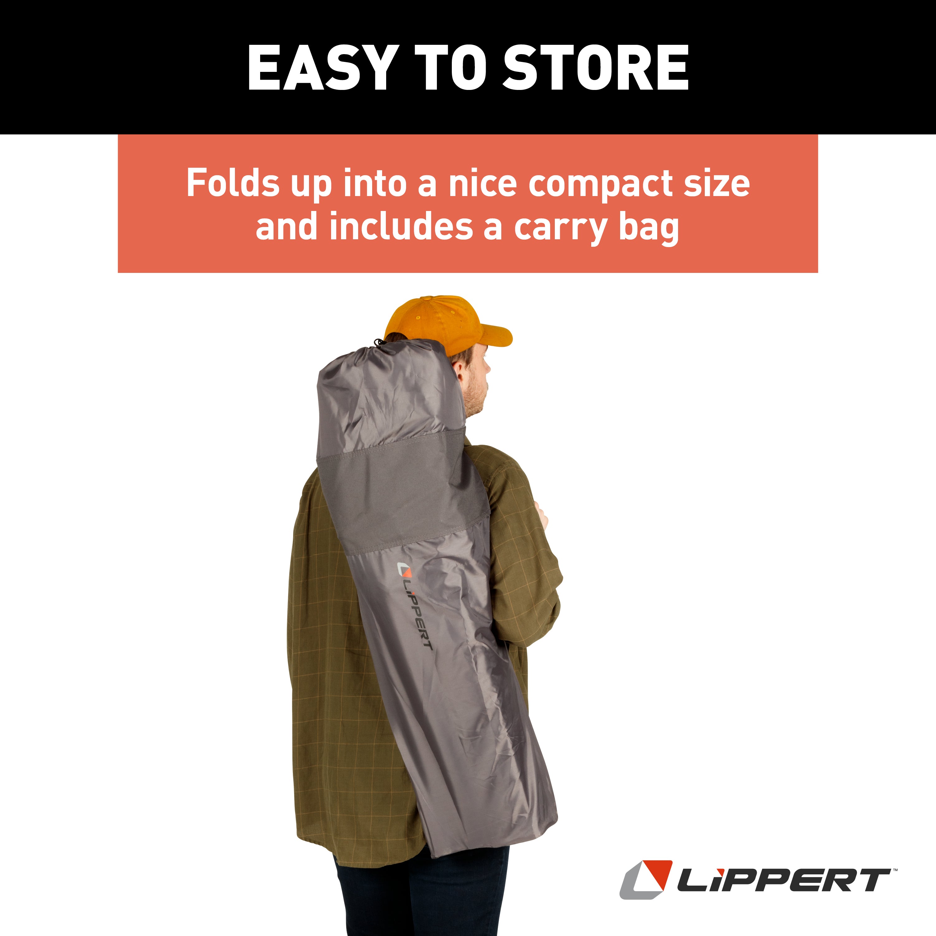 Lippert Sun Soaker Vented Reclining Camping Chair With Footrest - Dark Grey - Image 6