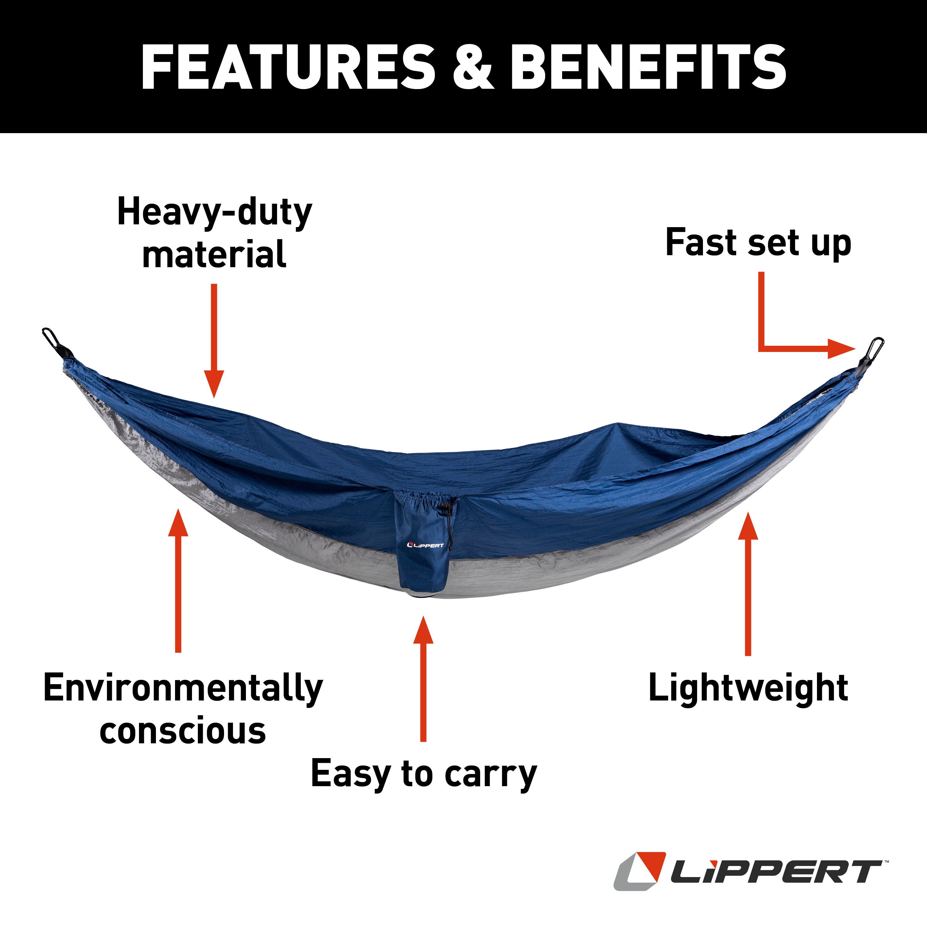 Lippert - Cloud Camping Single Hammock - Image 4