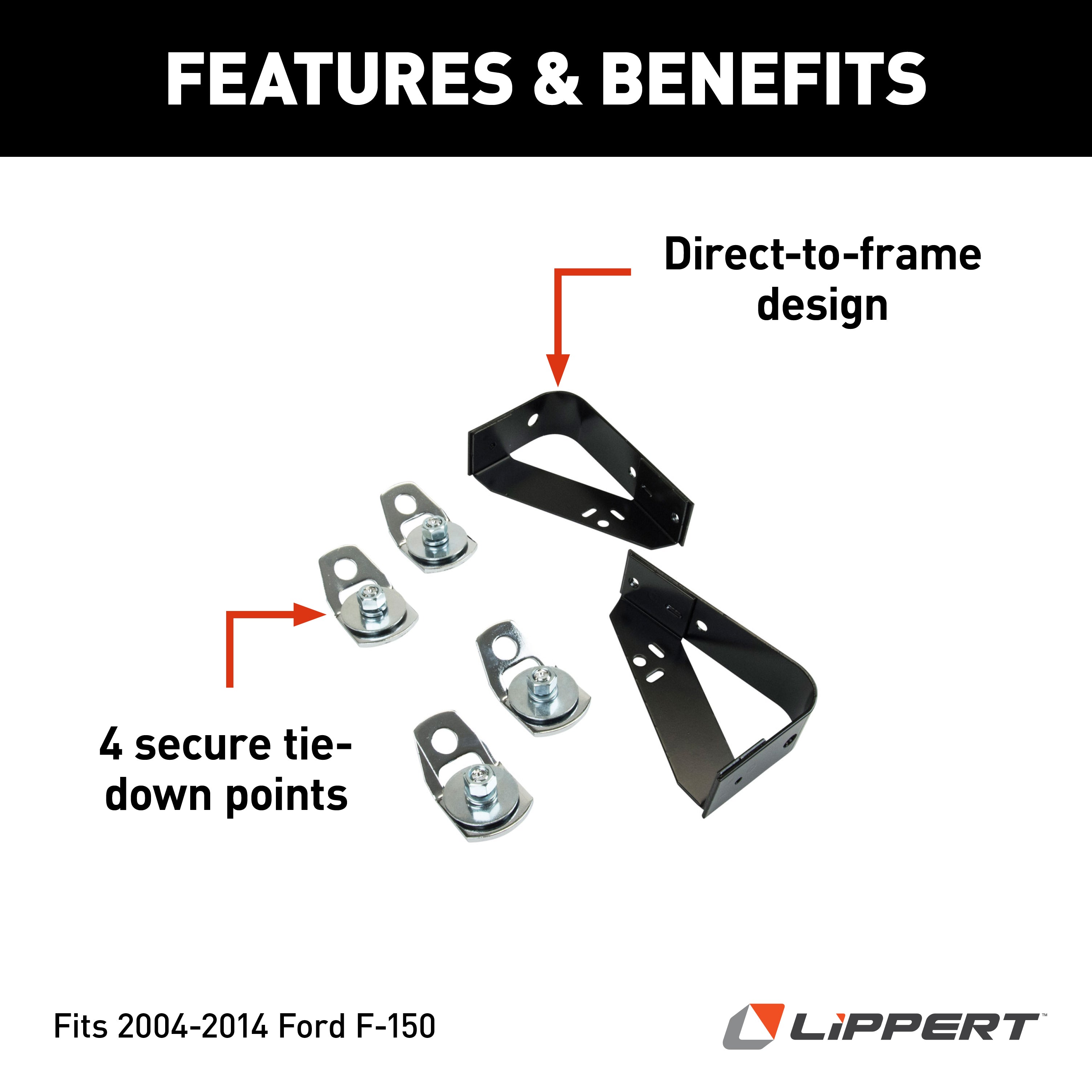 Happijac Ford Truck Bed Tie Down Set (2004-2014 Ford F-150) #Ca-Fd4 - Image 2