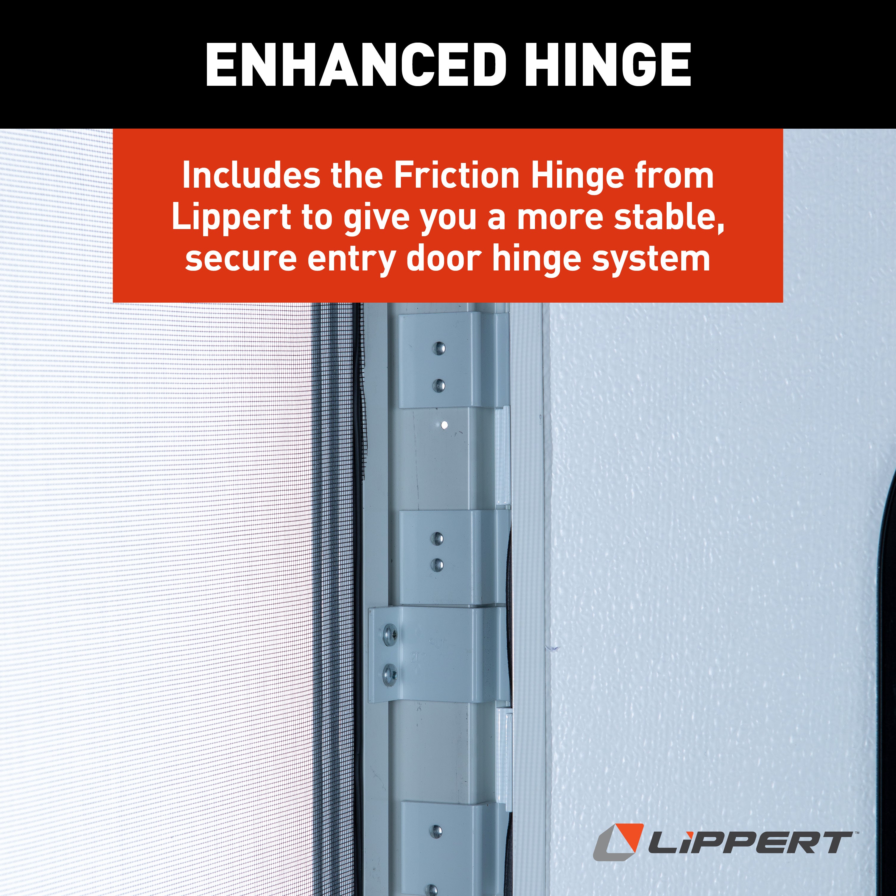 Lippert - Right Hinge Upgraded Rv Radius Entry Door With Screen Door - 24" X 72" (Polar White) - Image 7