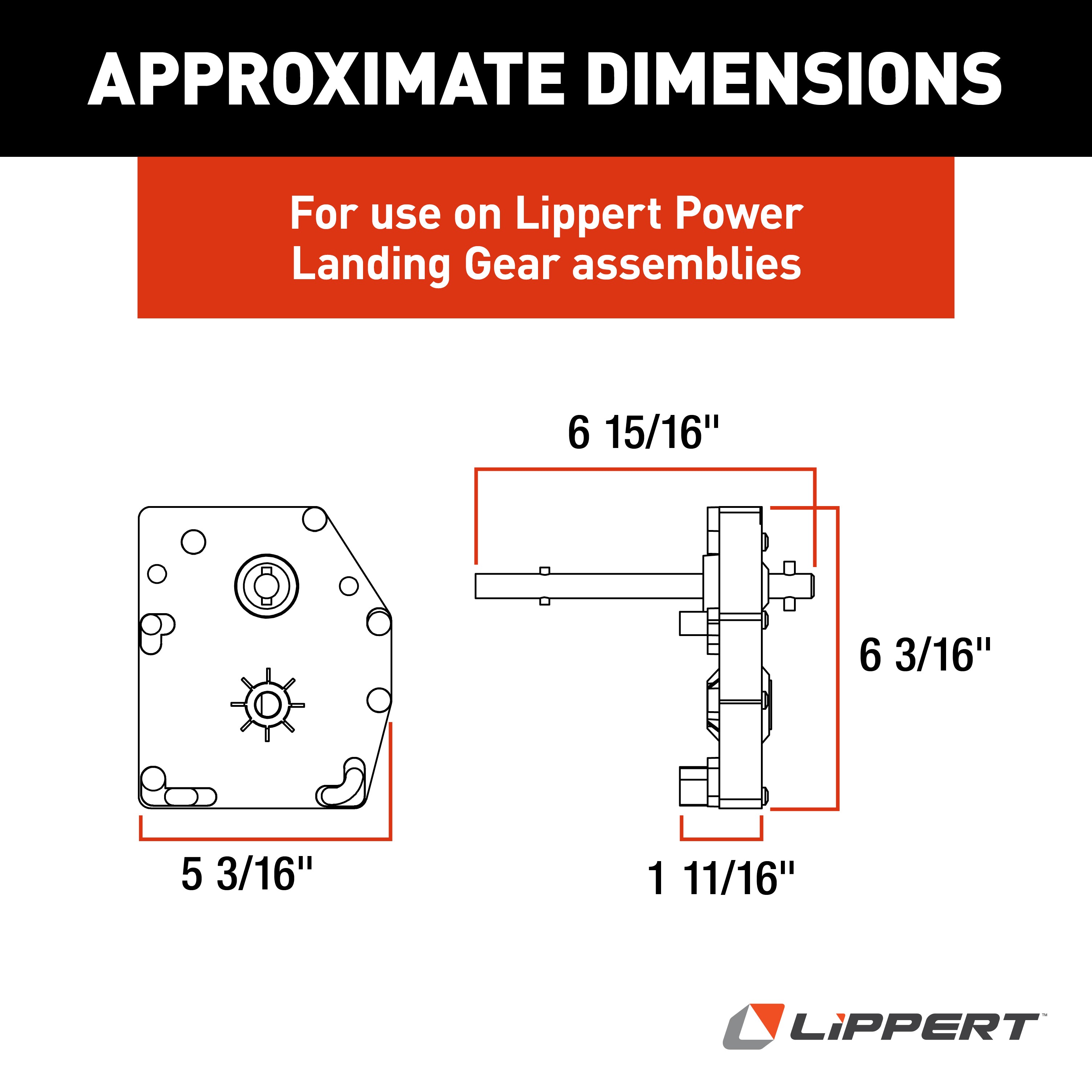 Lippert Universal-Mount 5Th Wheel Landing Gear Aluminum Gear Box #276602 - Image 2