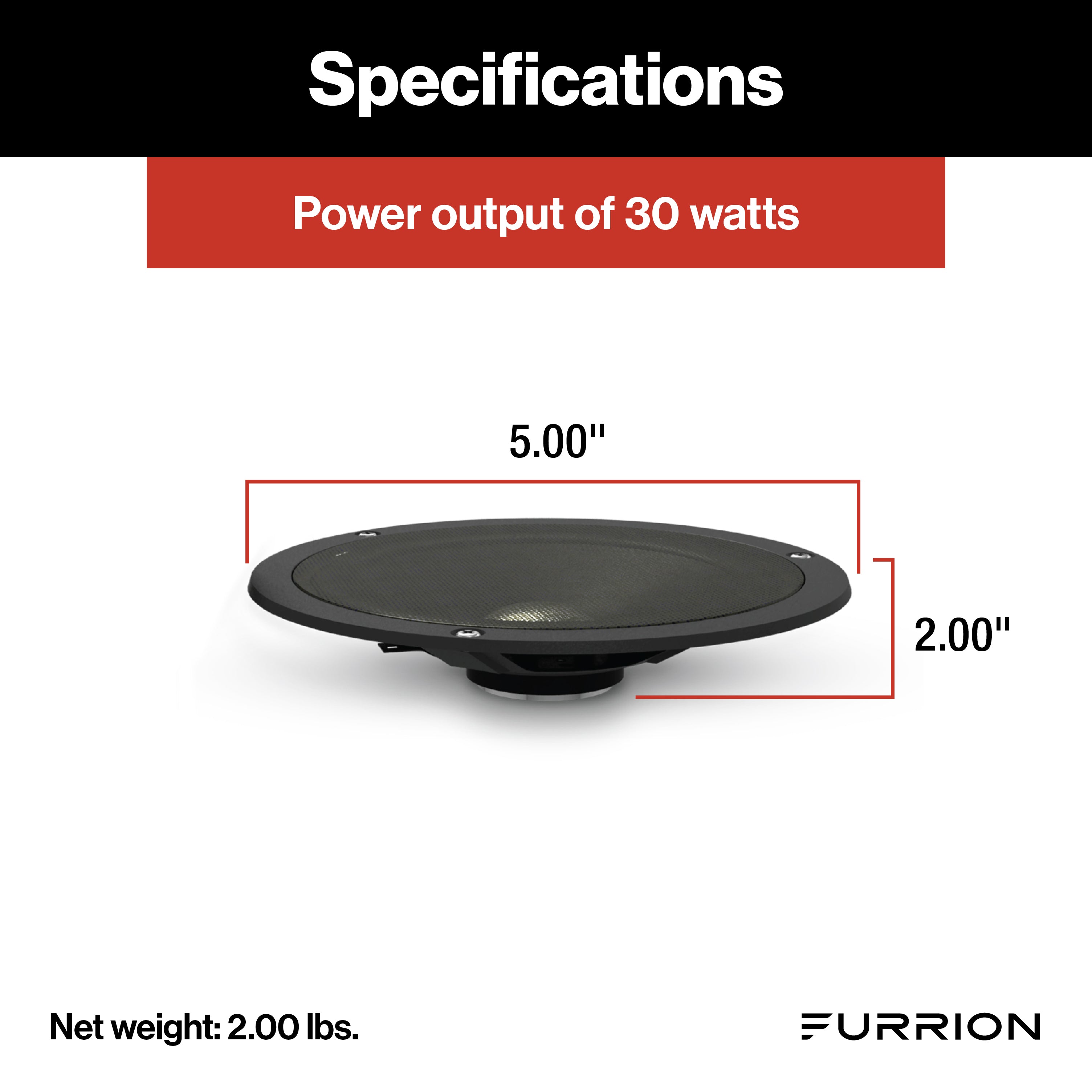 Furrion Outdoor Speaker - 5" Black #Fms5B - Image 2
