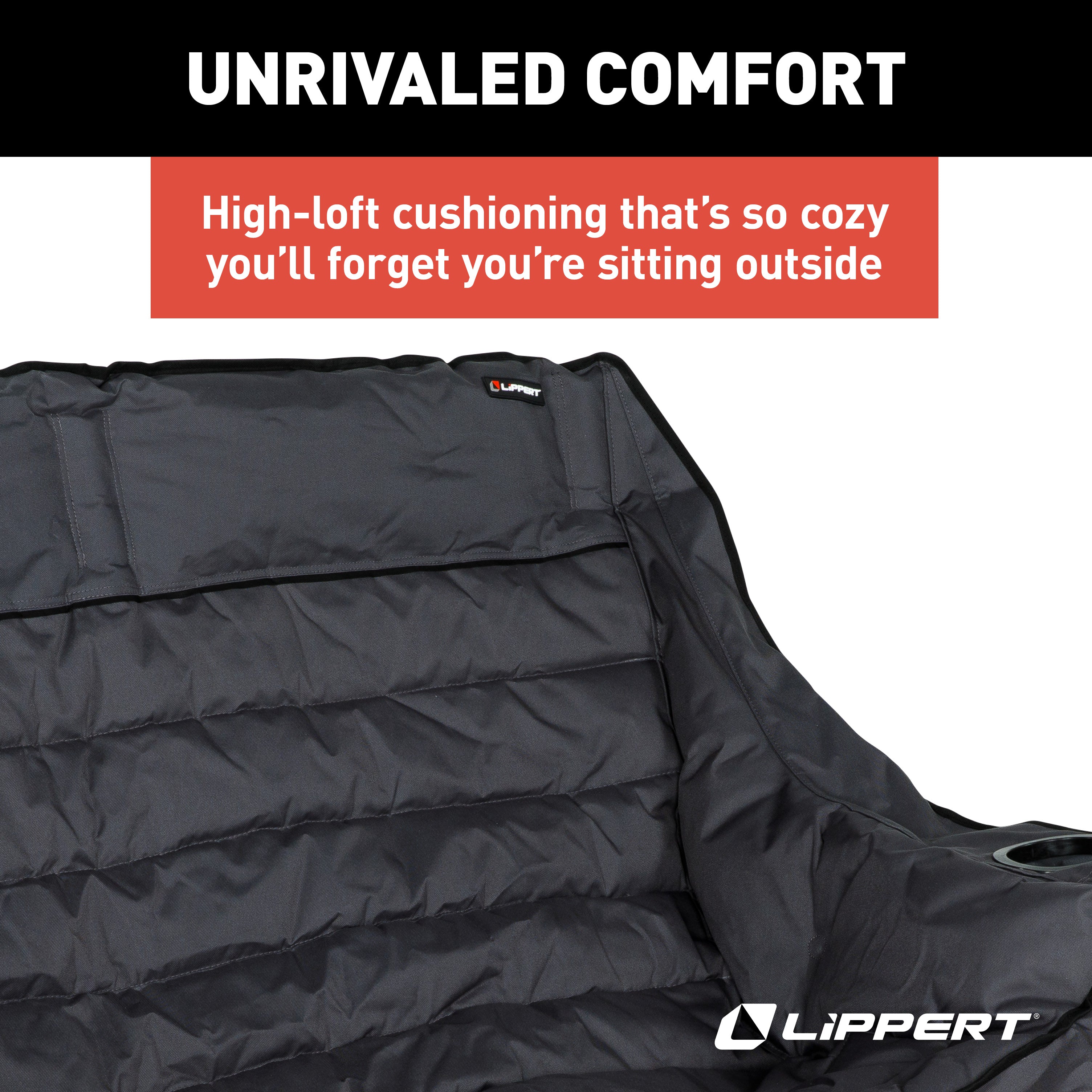 Lippert Big Bear Folding Loveseat - Dark Grey #2023053717 - Image 3