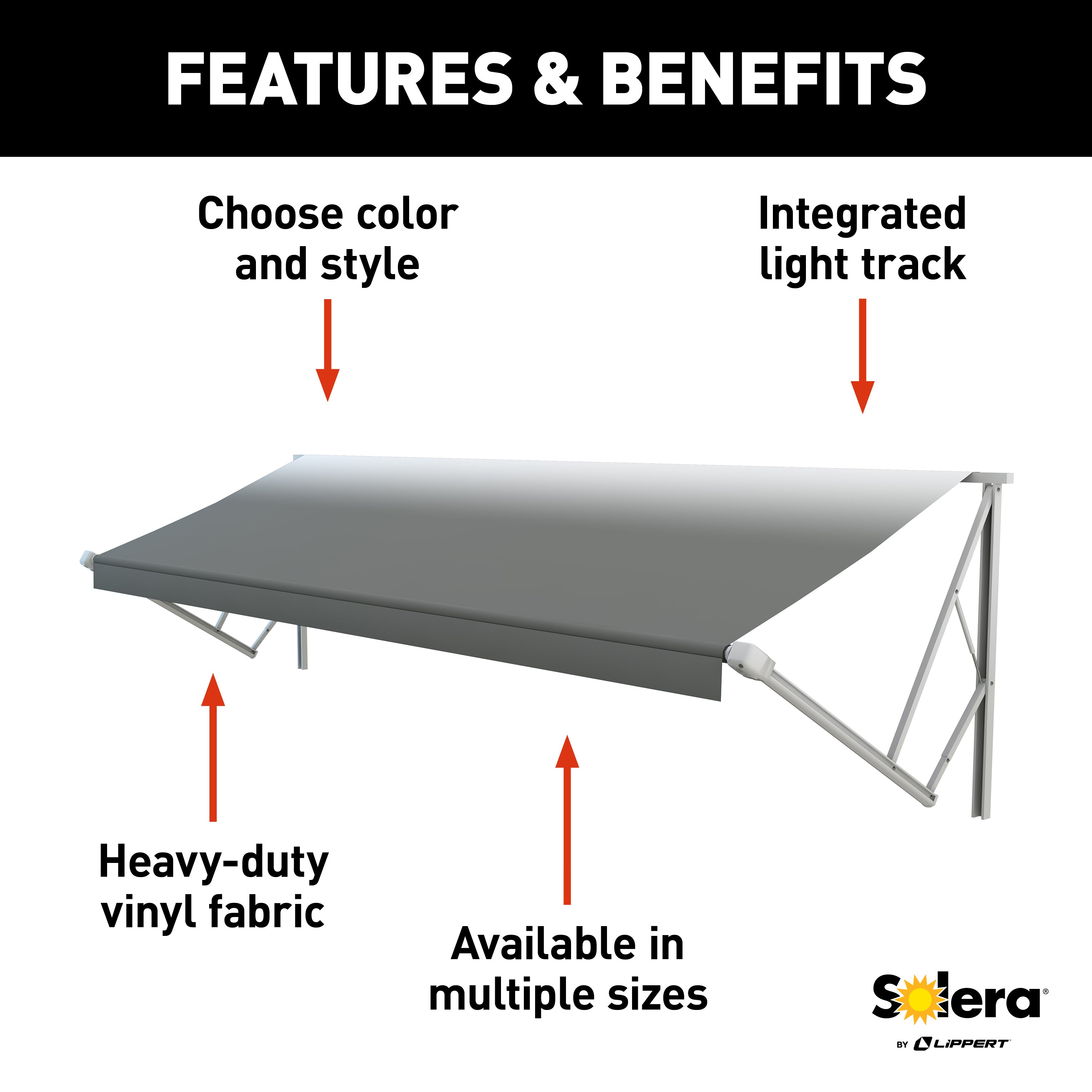 Solera 15' Power & Hybrid Awning Roller Assembly - Silver Fade #V000312456 - Image 2