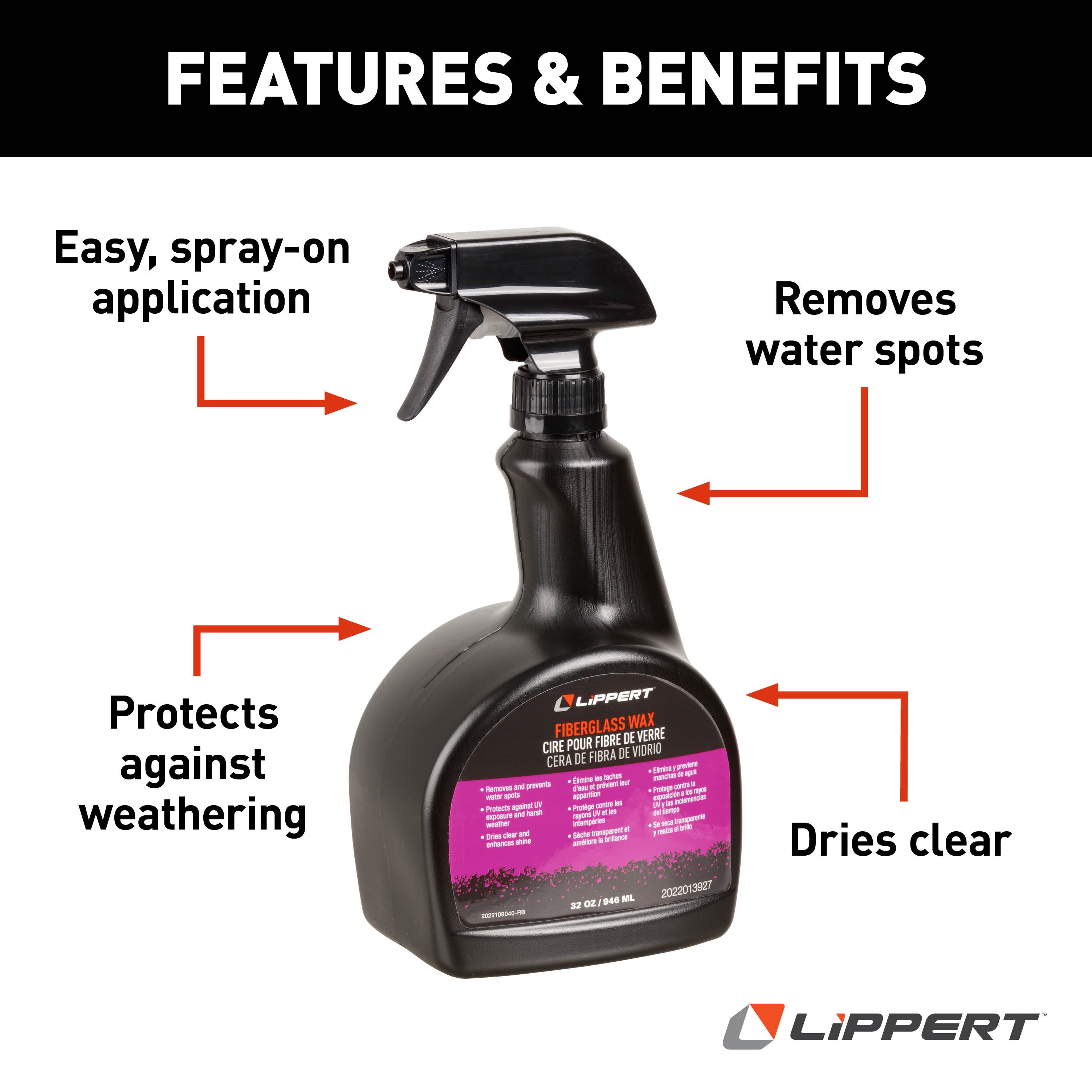 Lippert Fiberglass Boat Wax - 32 Oz. - Image 4