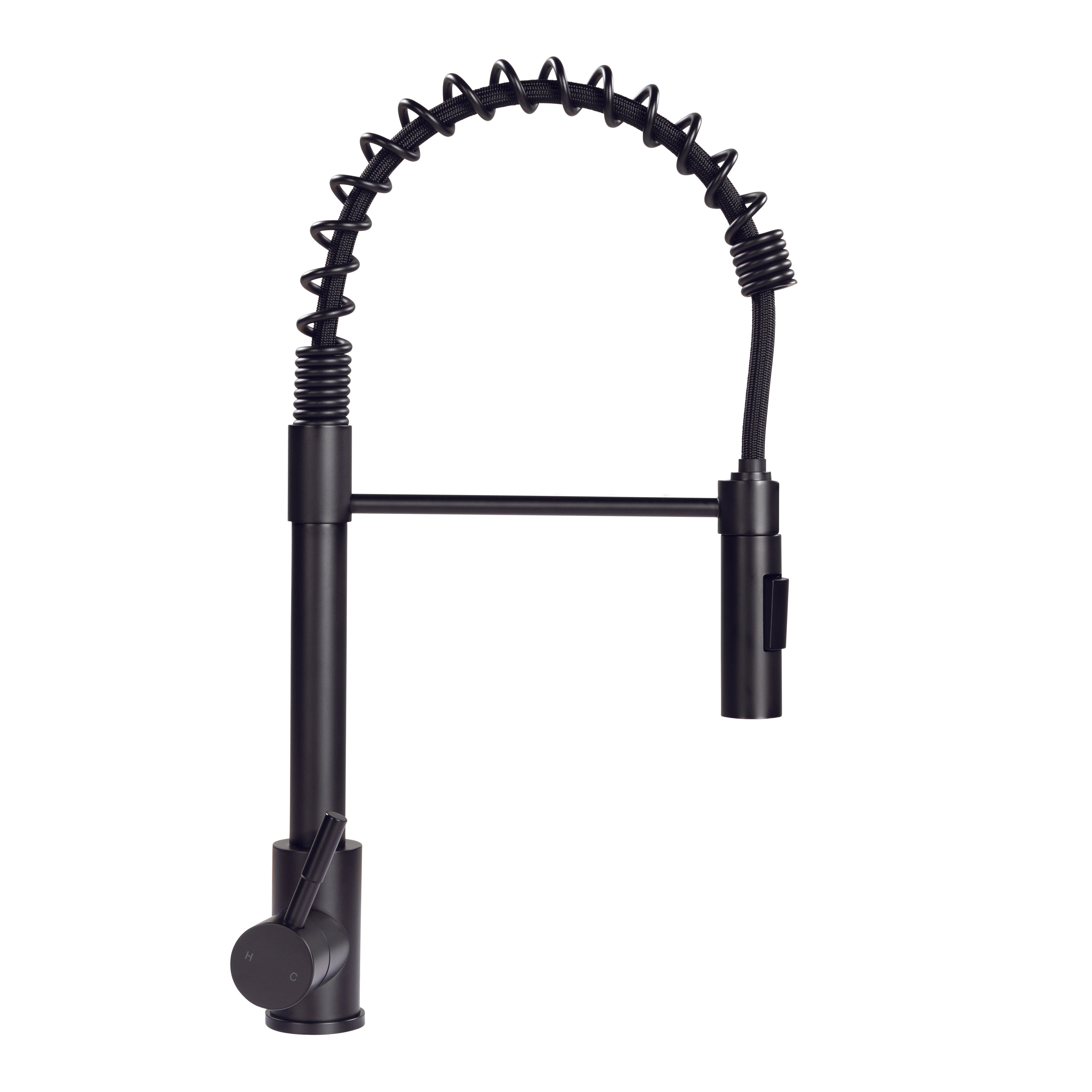 Lippert Flow Max Coiled Kitchen Faucet - Black Matte #2021090598 - Image 1