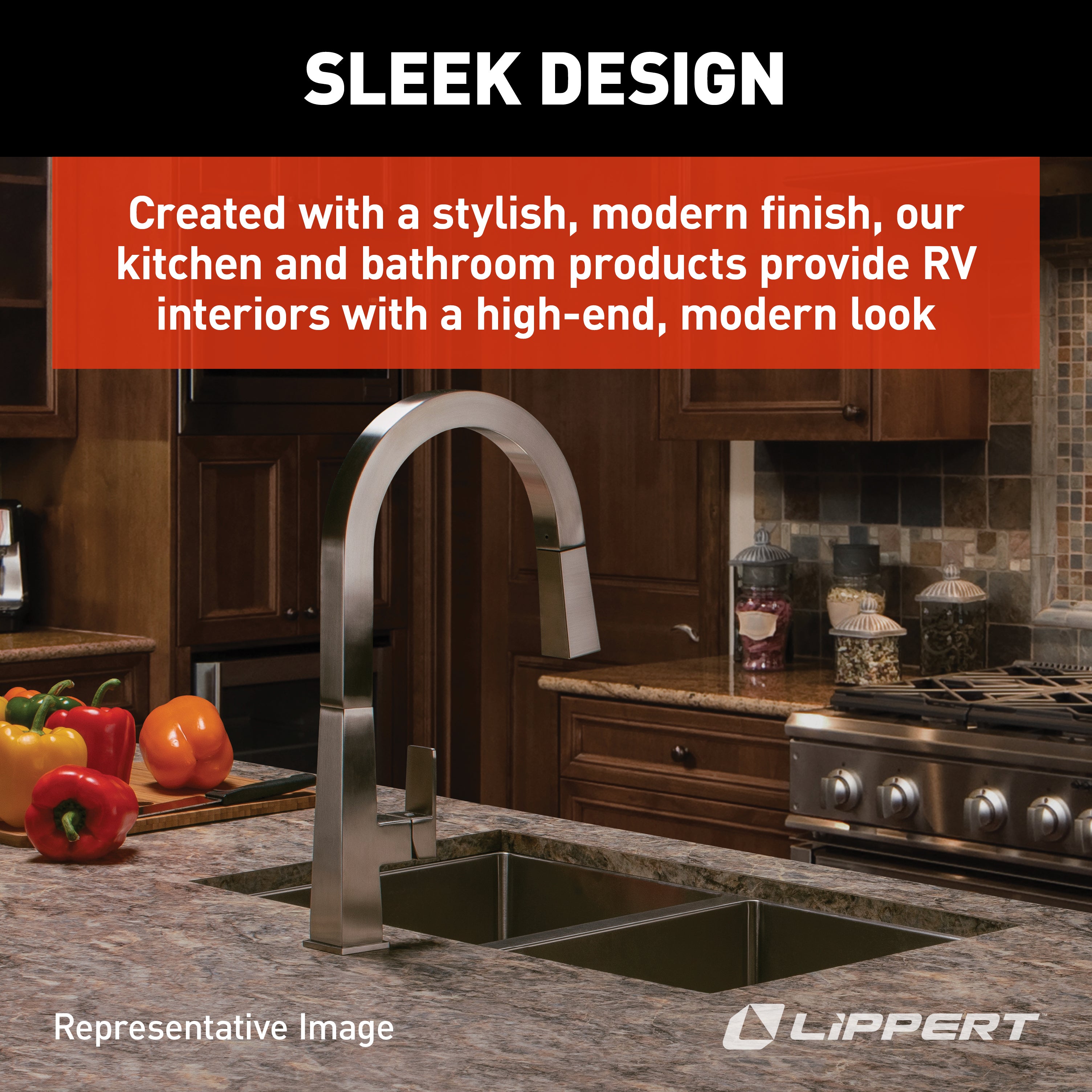 Lippert Flow Max Pull-Down Kitchen Faucet - Stainless Steel - Image 3