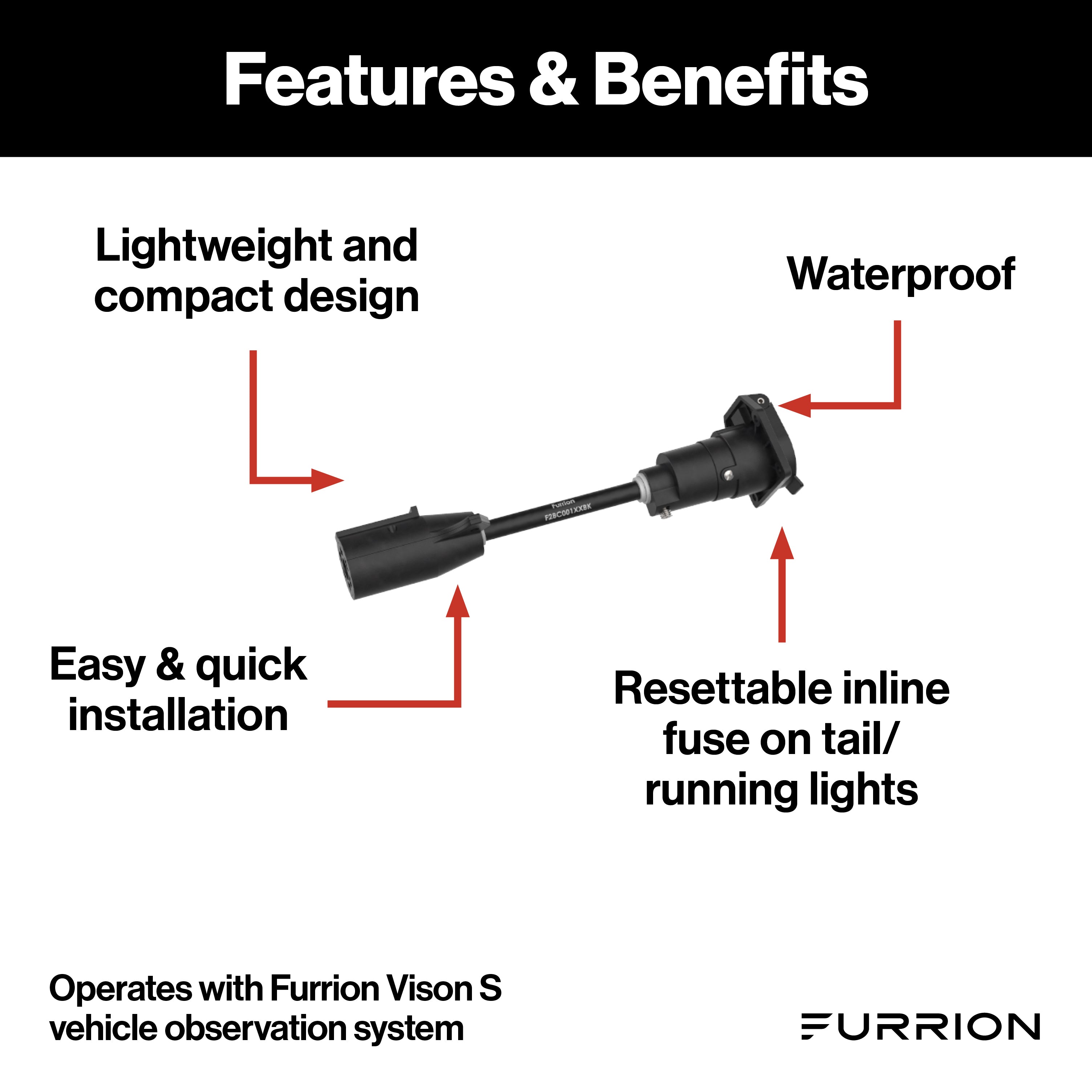Furrion Vision S 7-Way Adapter With Power Switch For Rv Camera System #F2Bc004Xxbk - Image 3