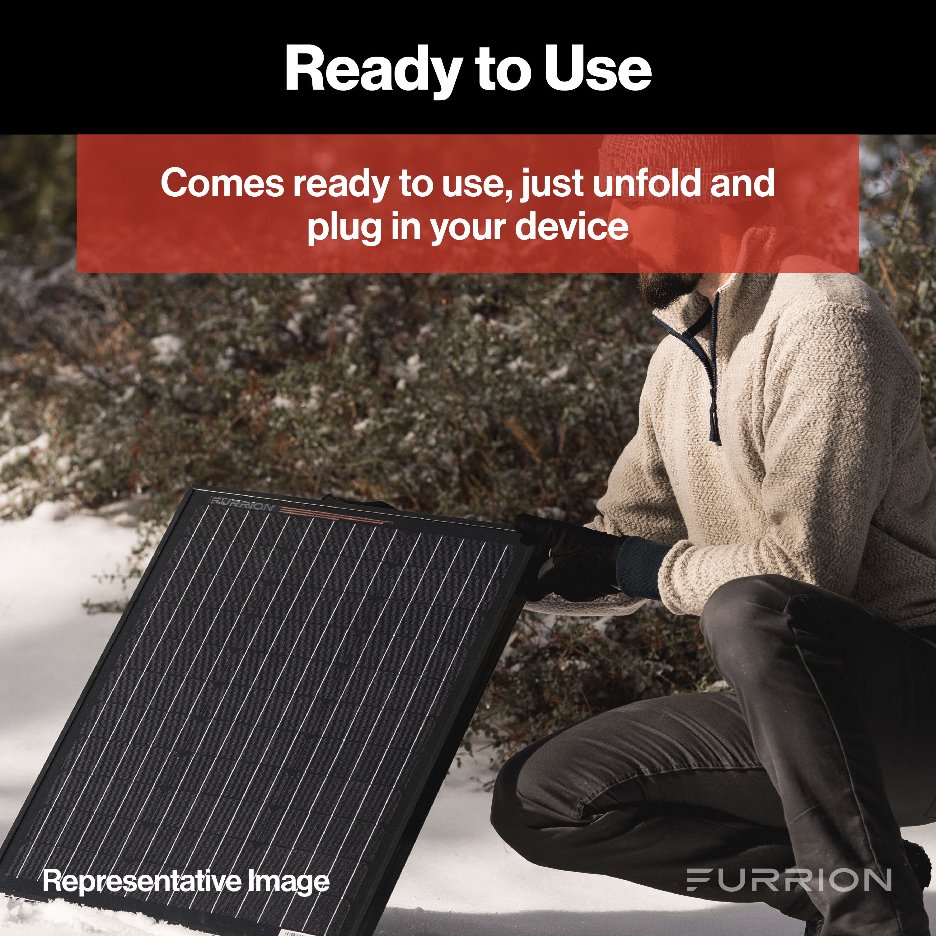 Furrion 100W Portable Kickstand Solar Panel - Pwm Bundle Kit #Fspk10Mwt-Bl - Image 5