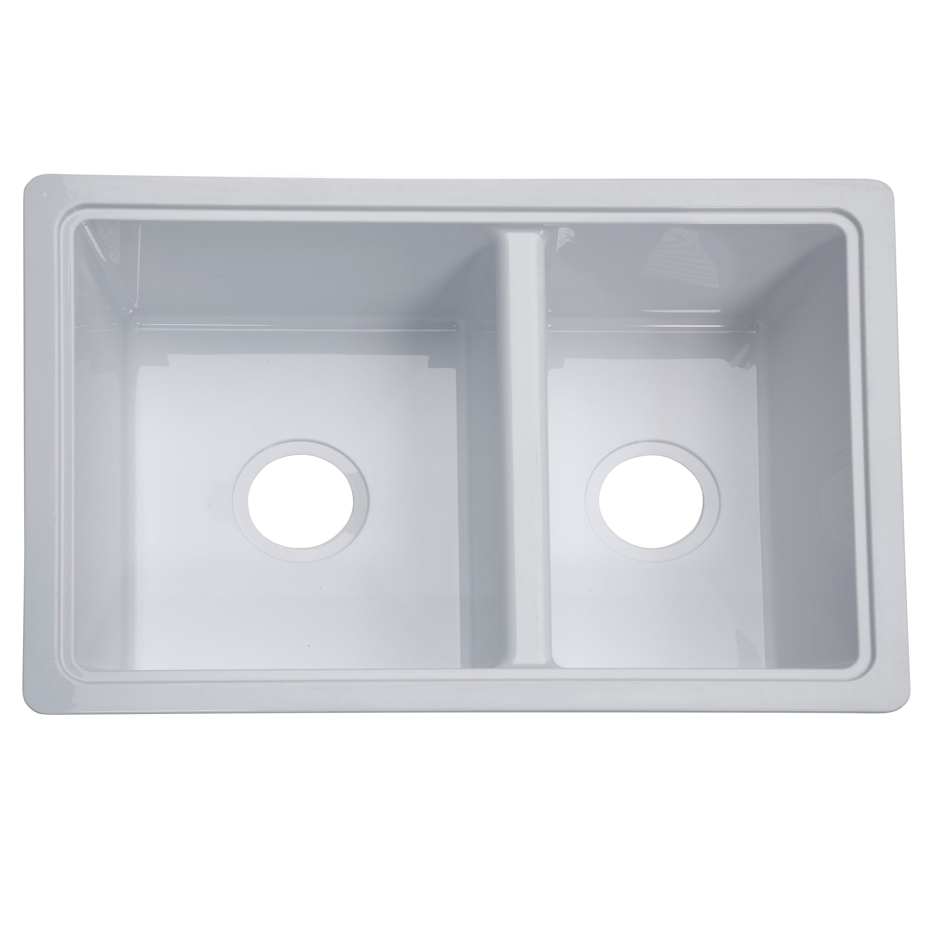 Lippert Rv Double Kitchen Galley Sink - 25" X 17" X 6.6" White Abs Plastic - Image 3