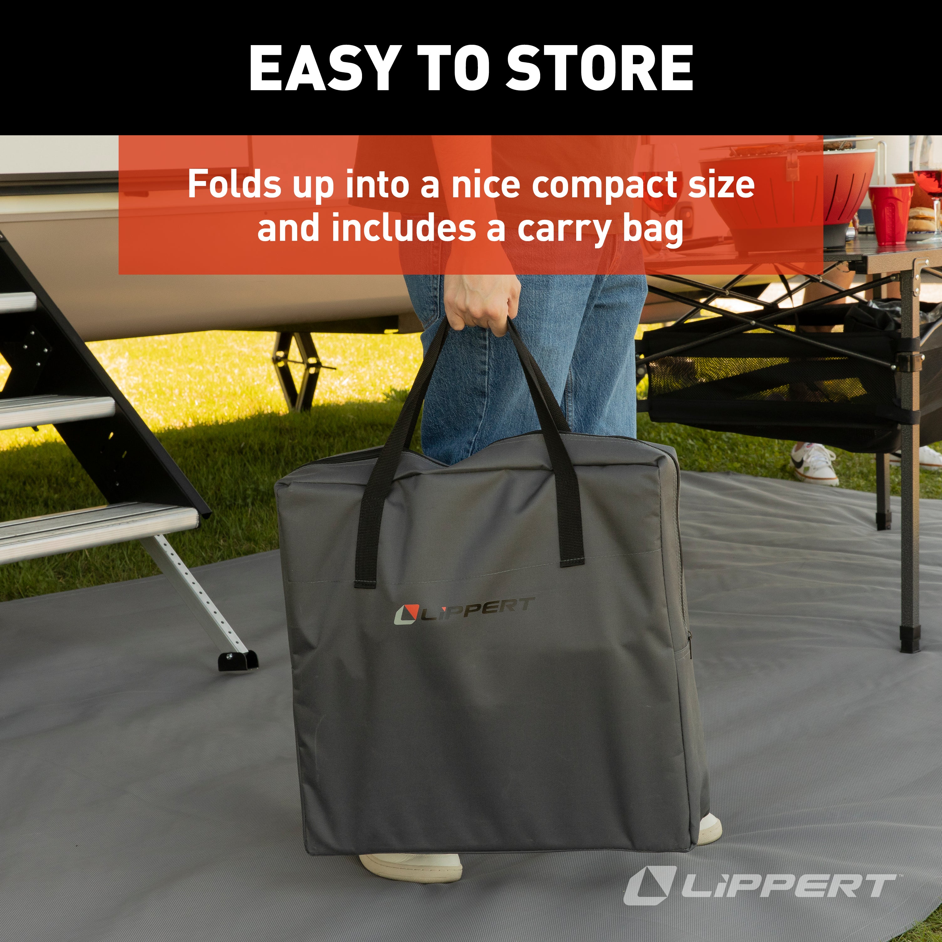 Lippert Scout Xl Director Chair With Side Table - Dark Grey - Image 7