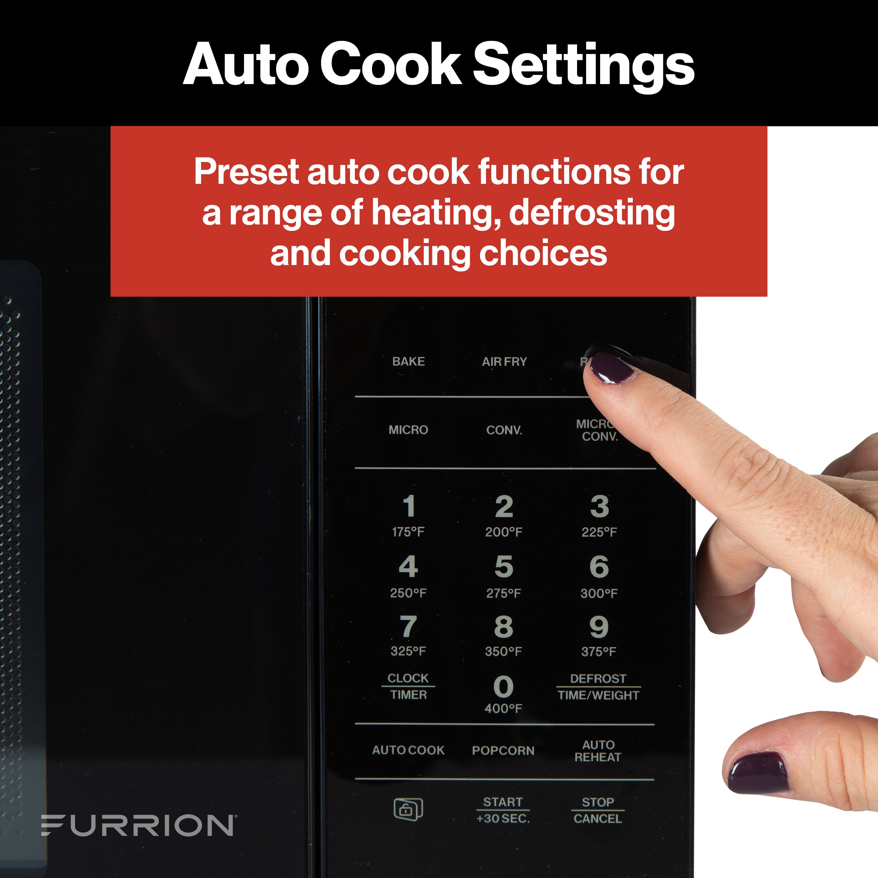 Furrion 0.9 Cu. Ft. Built-In Convection Microwave Oven With Air Fryer #Fmam09Ac-Bl - Image 5