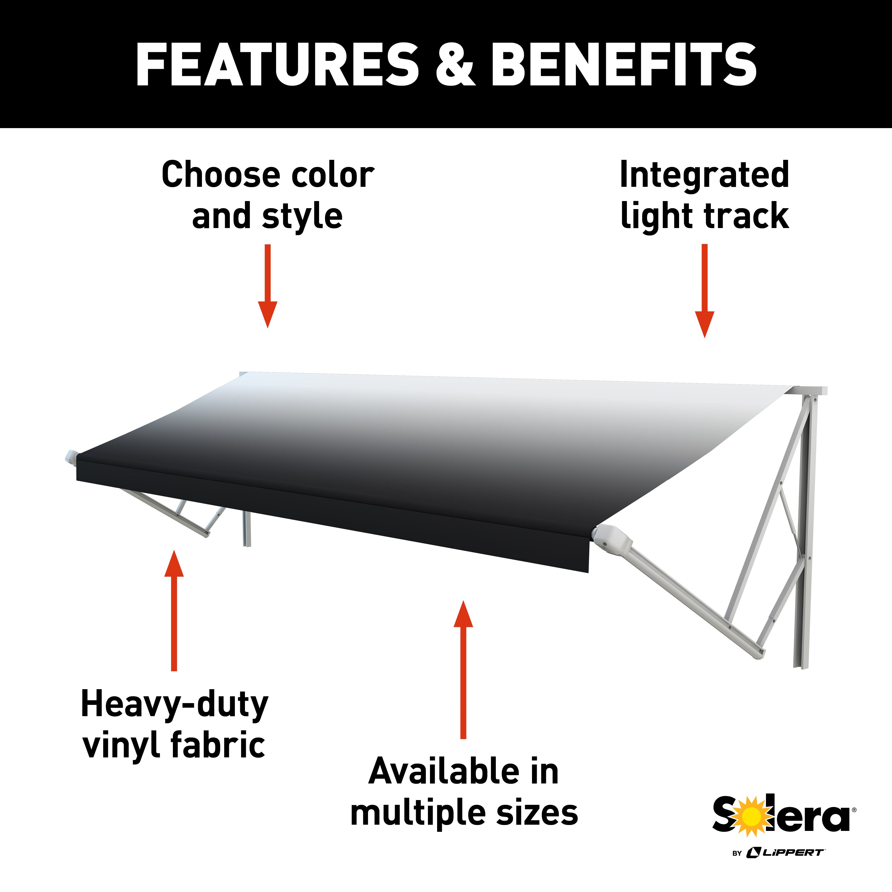 Solera 14' Power & Hybrid Awning Roller Assembly - White Fade #V000211475 - Image 2