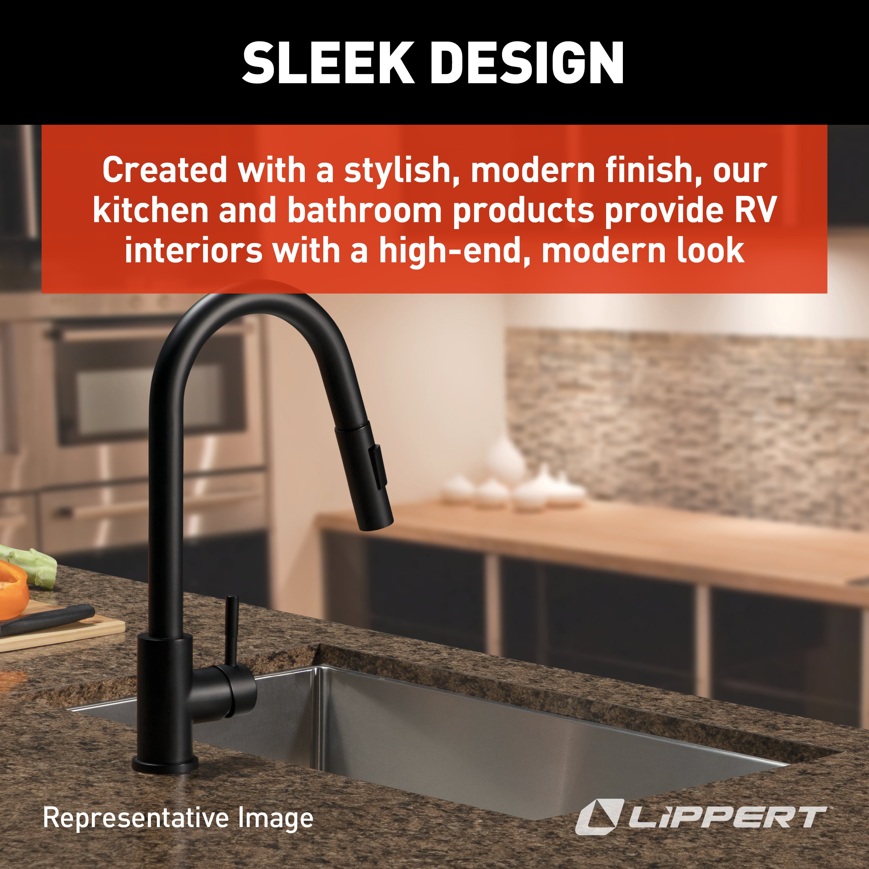 Lippert Flow Max Bullet Pull-Down Kitchen Faucet - Black Matte - Image 4
