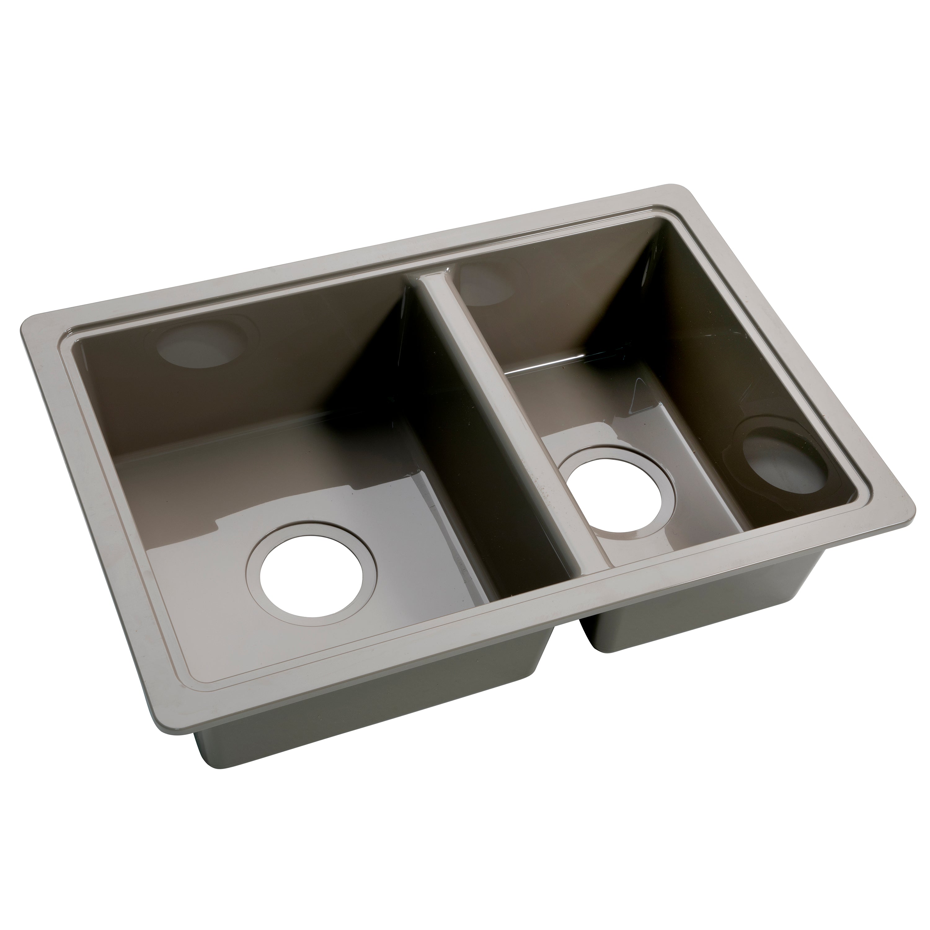 Lippert Rv Double Kitchen Galley Sink - 25" X 17" X 6.6" Stainless Steel Color Abs Plastic - Image 2