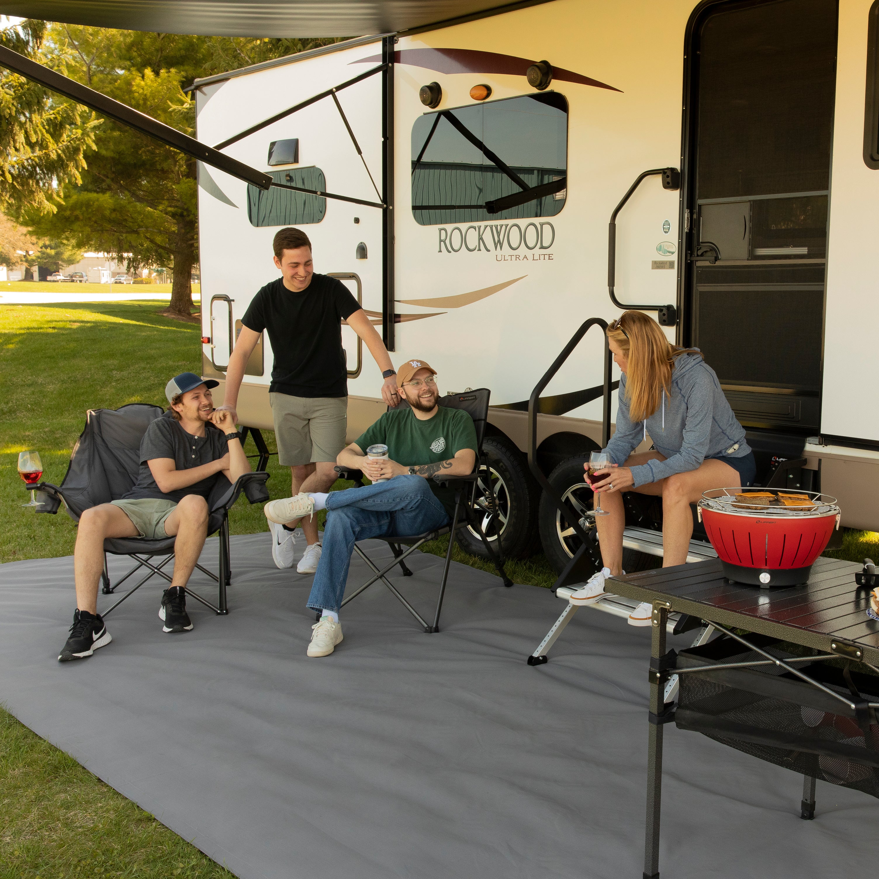 Lippert Big Bear Club Camping Chair - Dark Grey - Image 8