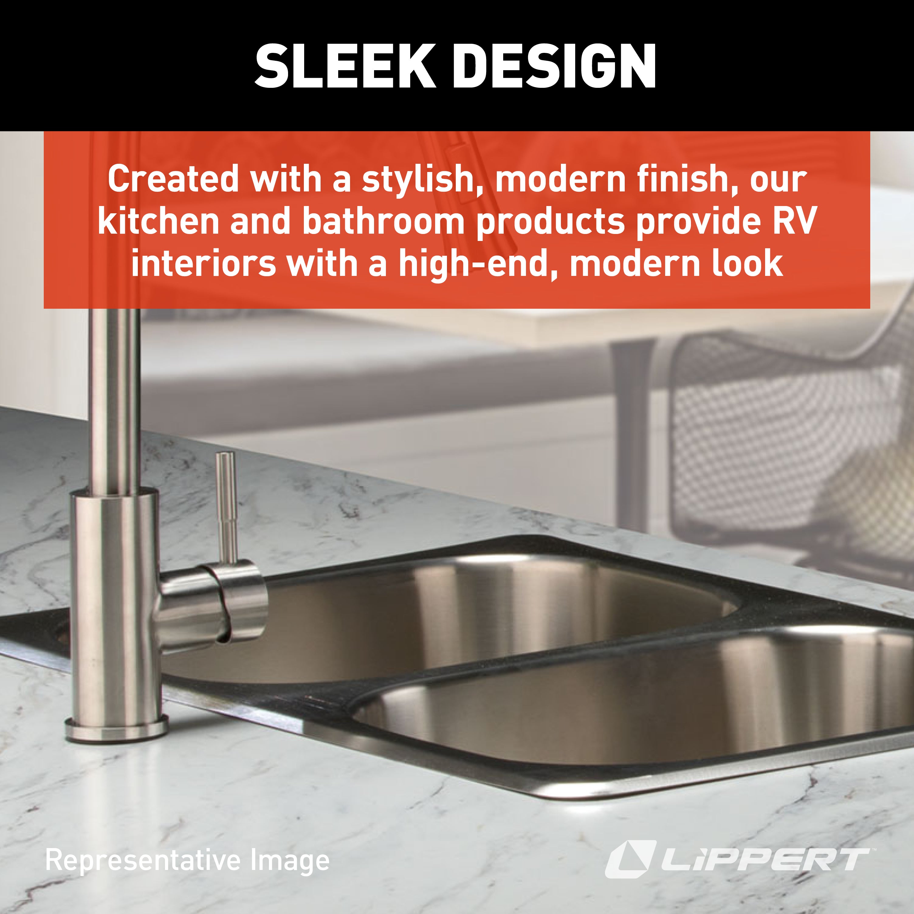 Lippert Flow Max Curved Gooseneck Faucet - Black Matte - Image 3