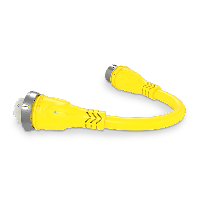 Furrion 50A (125V) Connector To 50A (125/250V) Plug Pigtail Adapter - Yellow #Fp5055-Sy - Image 1