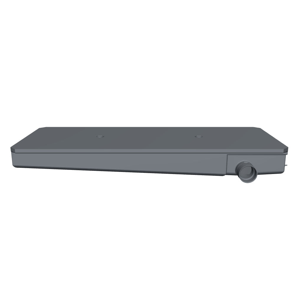 MAKS 120011001 MAKS Holding Tank 60 X 24 X 7 - 29 Gallons - Side Right Hand Drain - Blank Tank 360 view
