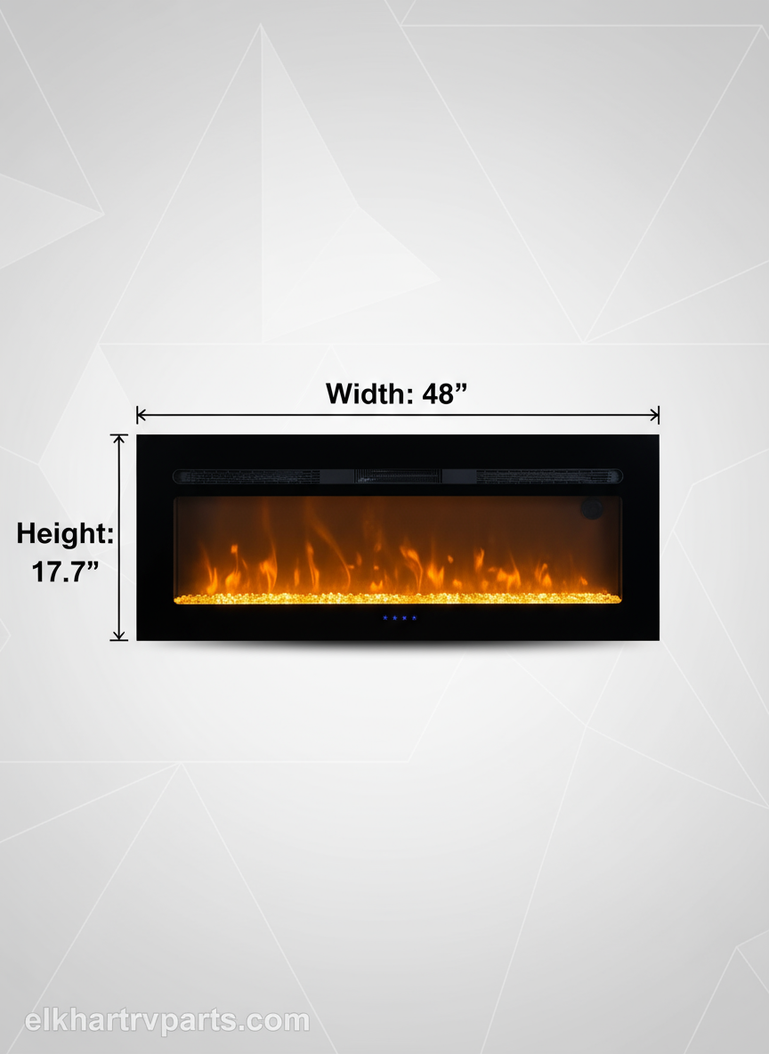 Professional Fireplace Dimensions - Front View
