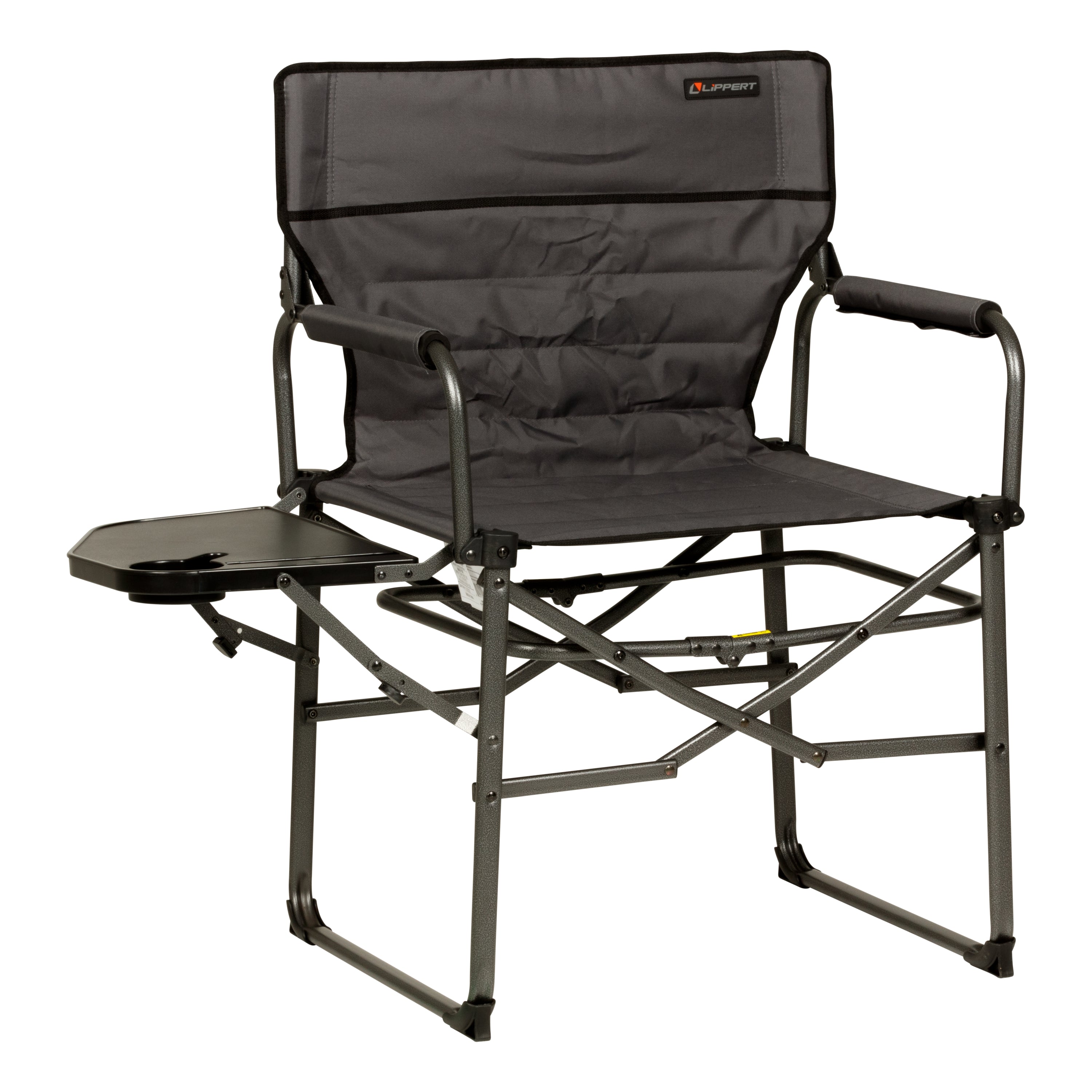 Lippert Scout Xl Director Chair With Side Table - Dark Grey - Image 1