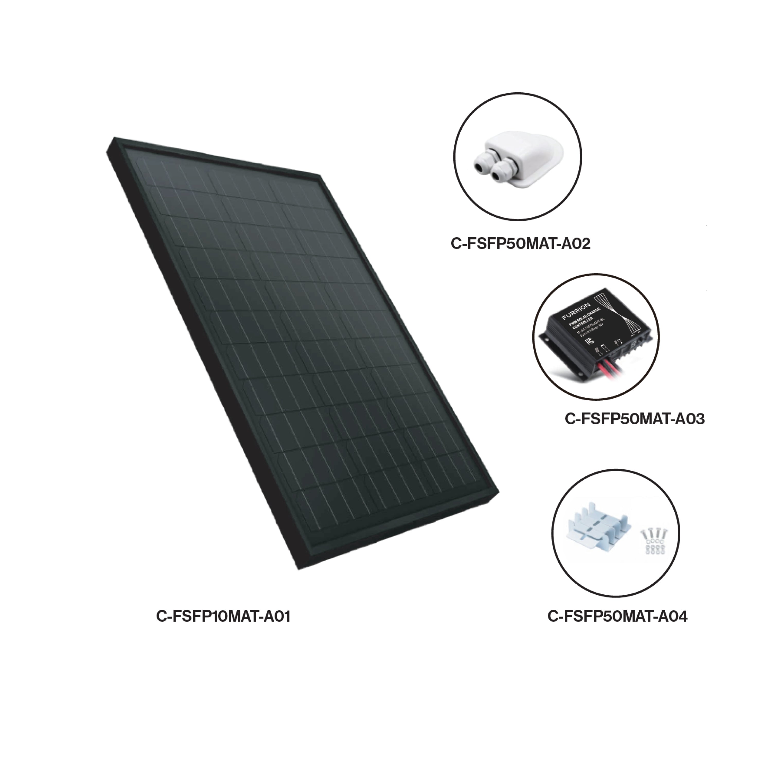 Furrion 100W Rv Solar Battery Maintainer #Fsfp10Mat-Bl - Image 1