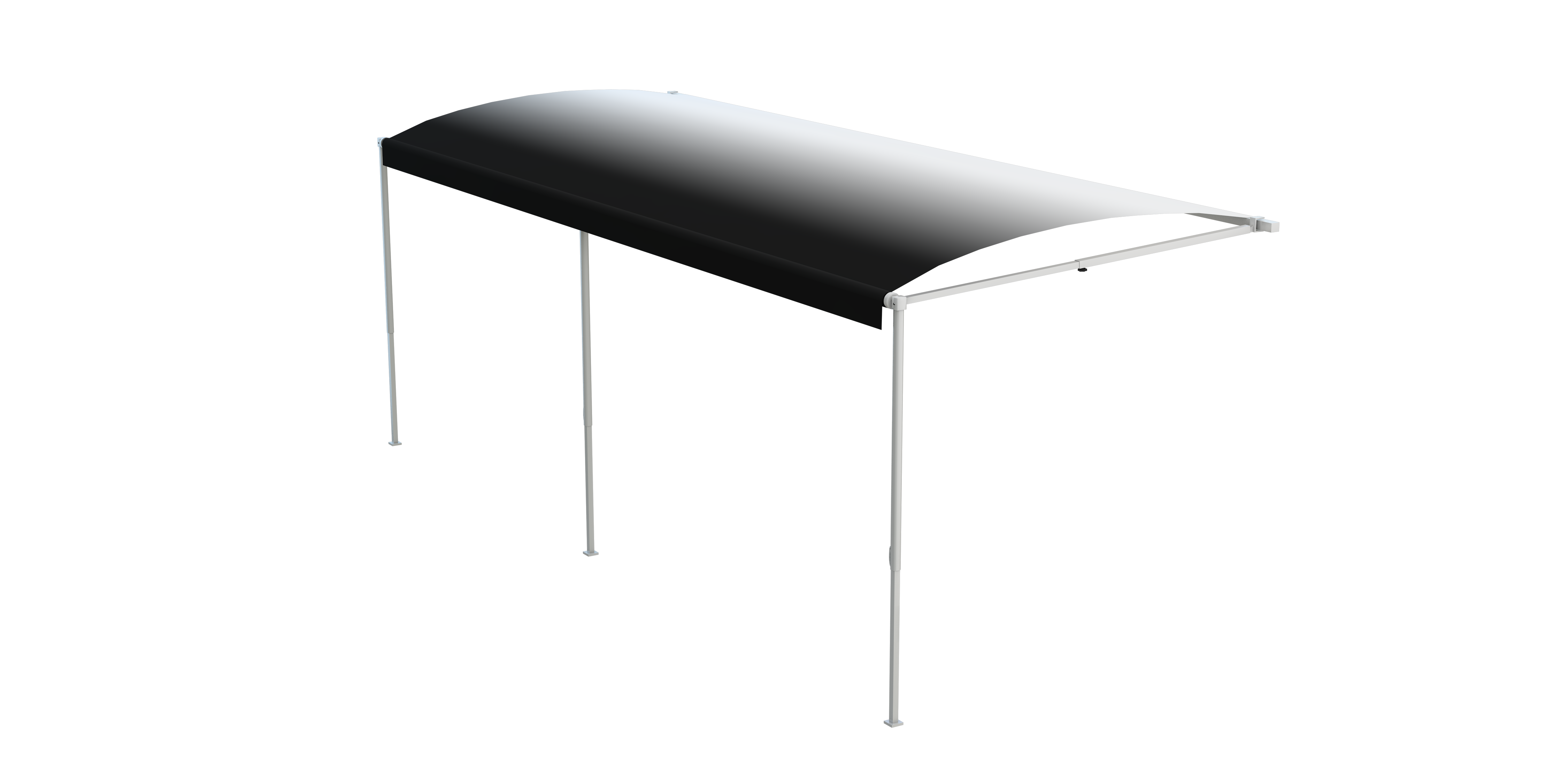 Solera 19' 1000Xl Series Awning Roller Assembly - White Fade (Black Shield) #V000335324 - Image 1